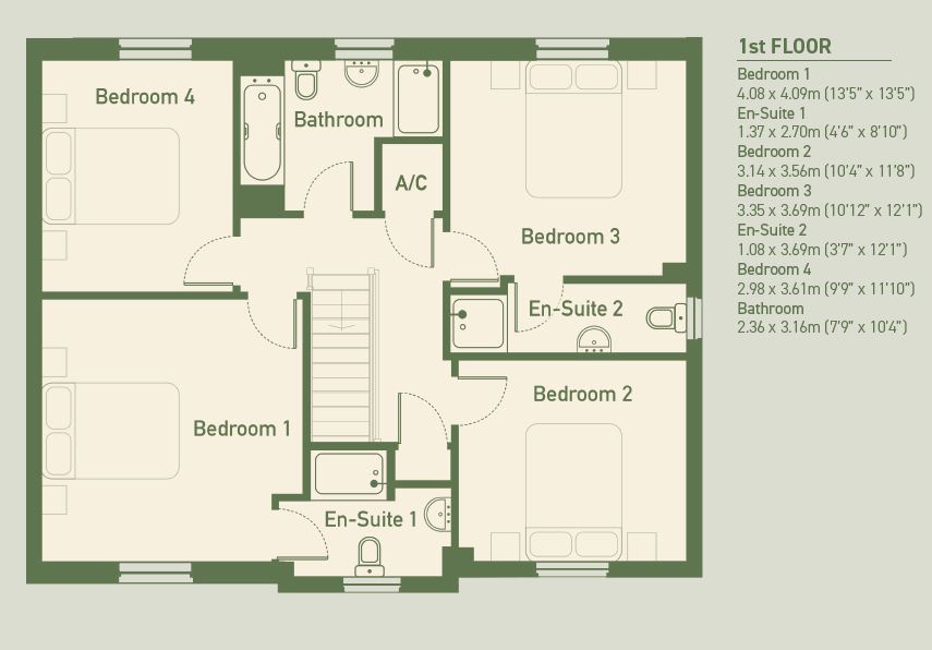 Plot 91 - The Harlech,, Plot 91, The Harlech, Elderwood Parc, Caldicot floorplan