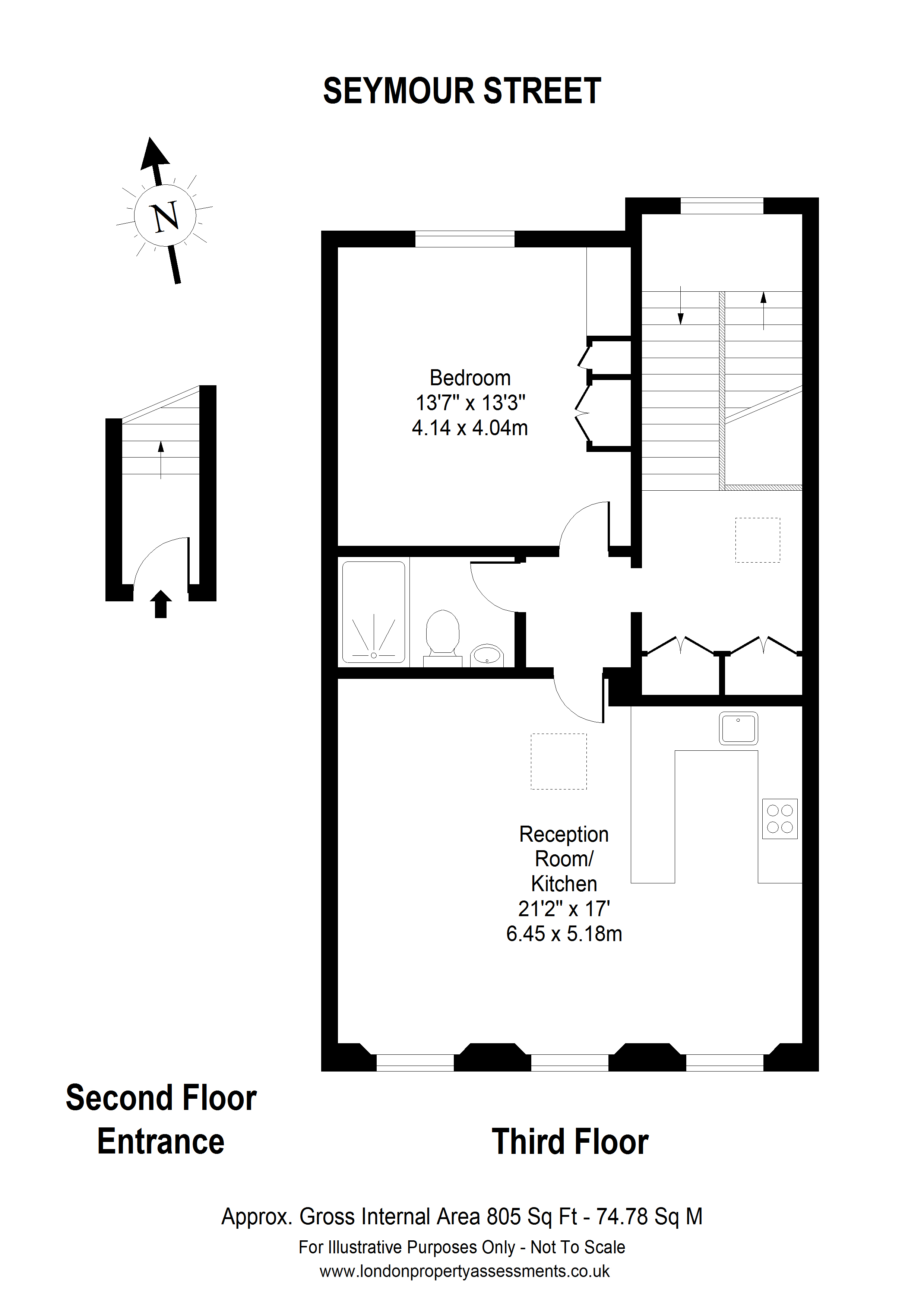 1 Bedrooms Flat to rent in Seymour Street, London W1H