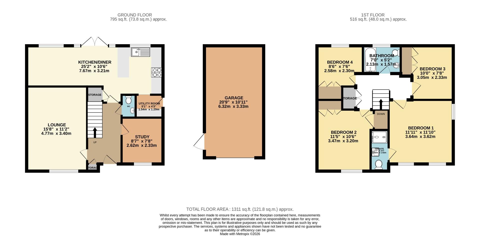 18, Whitebeam Close, Sheffield floorplan