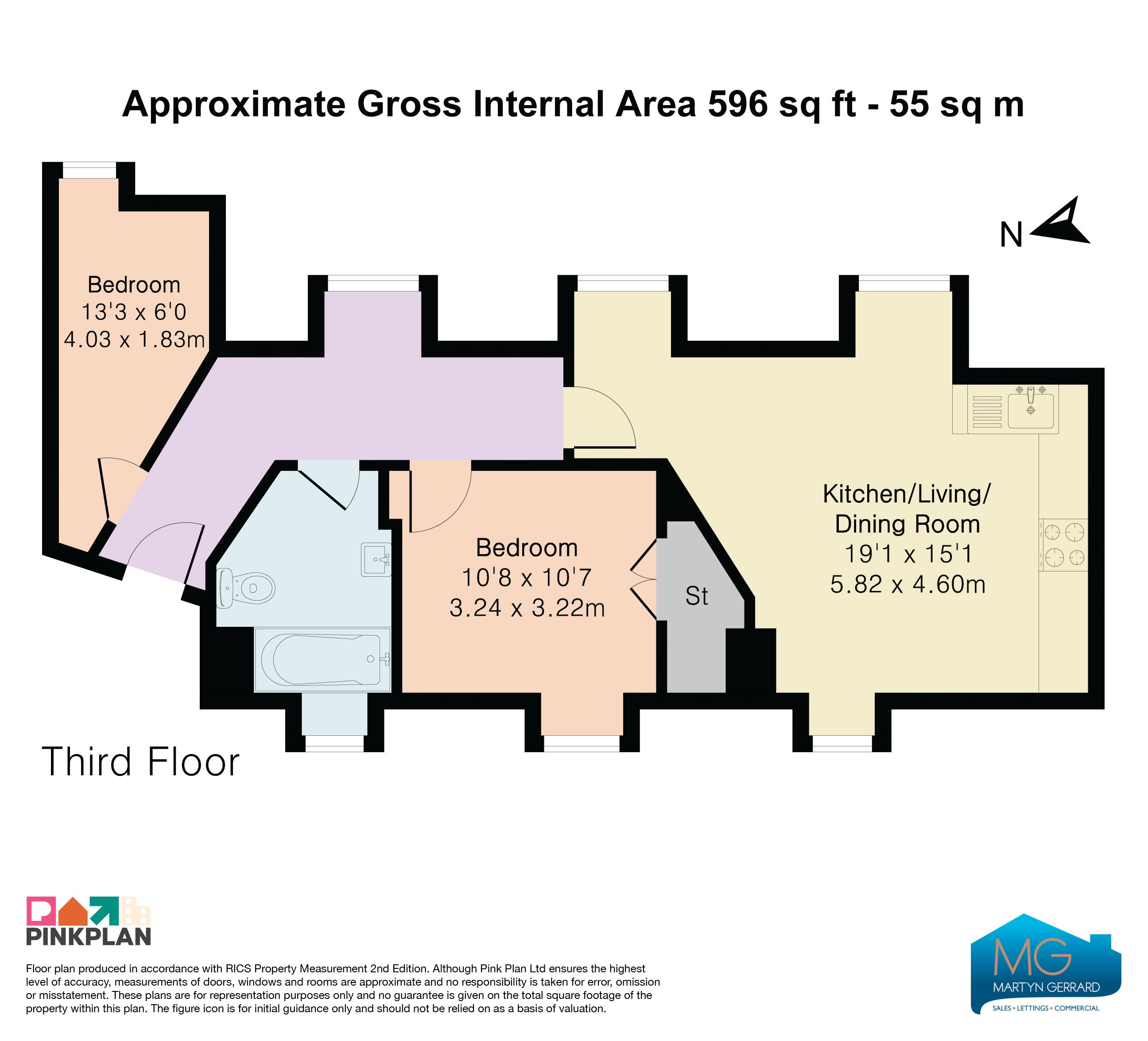 12b, Parkwood Flats, Whetstone floorplan