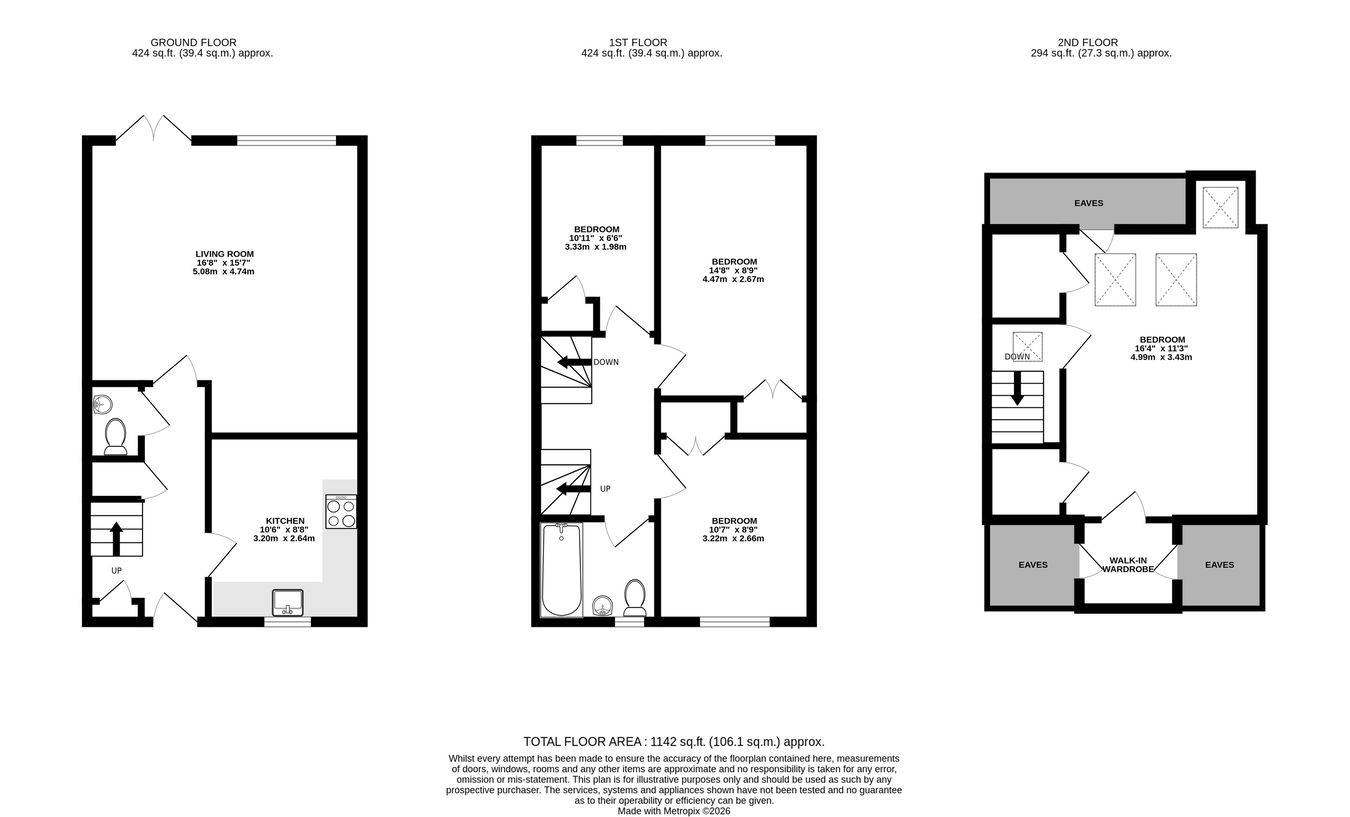33, Clare Mead, Farnham floorplan