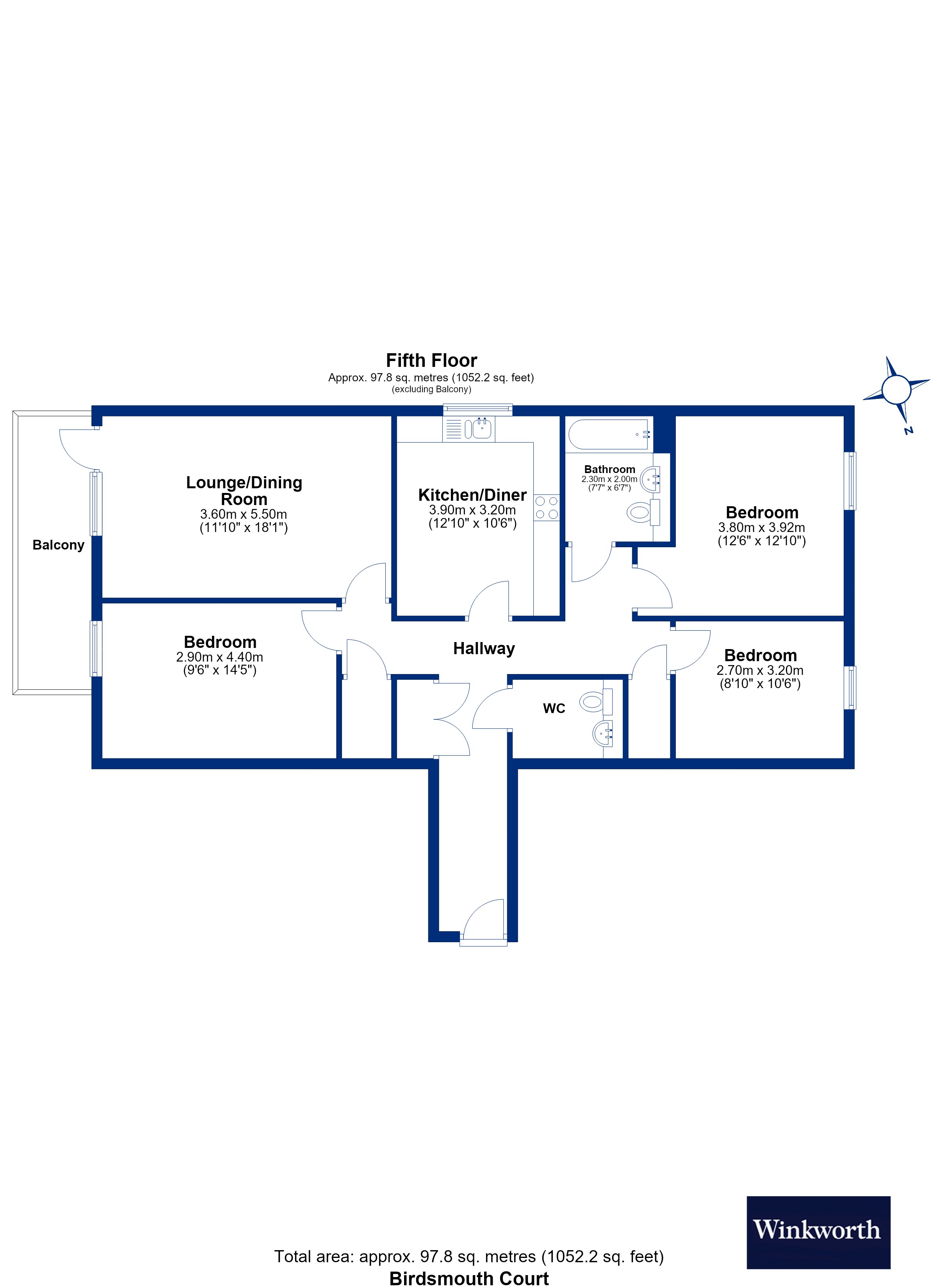 Flat 36, Birdsmouth Court,, Bathurst Square, London floorplan