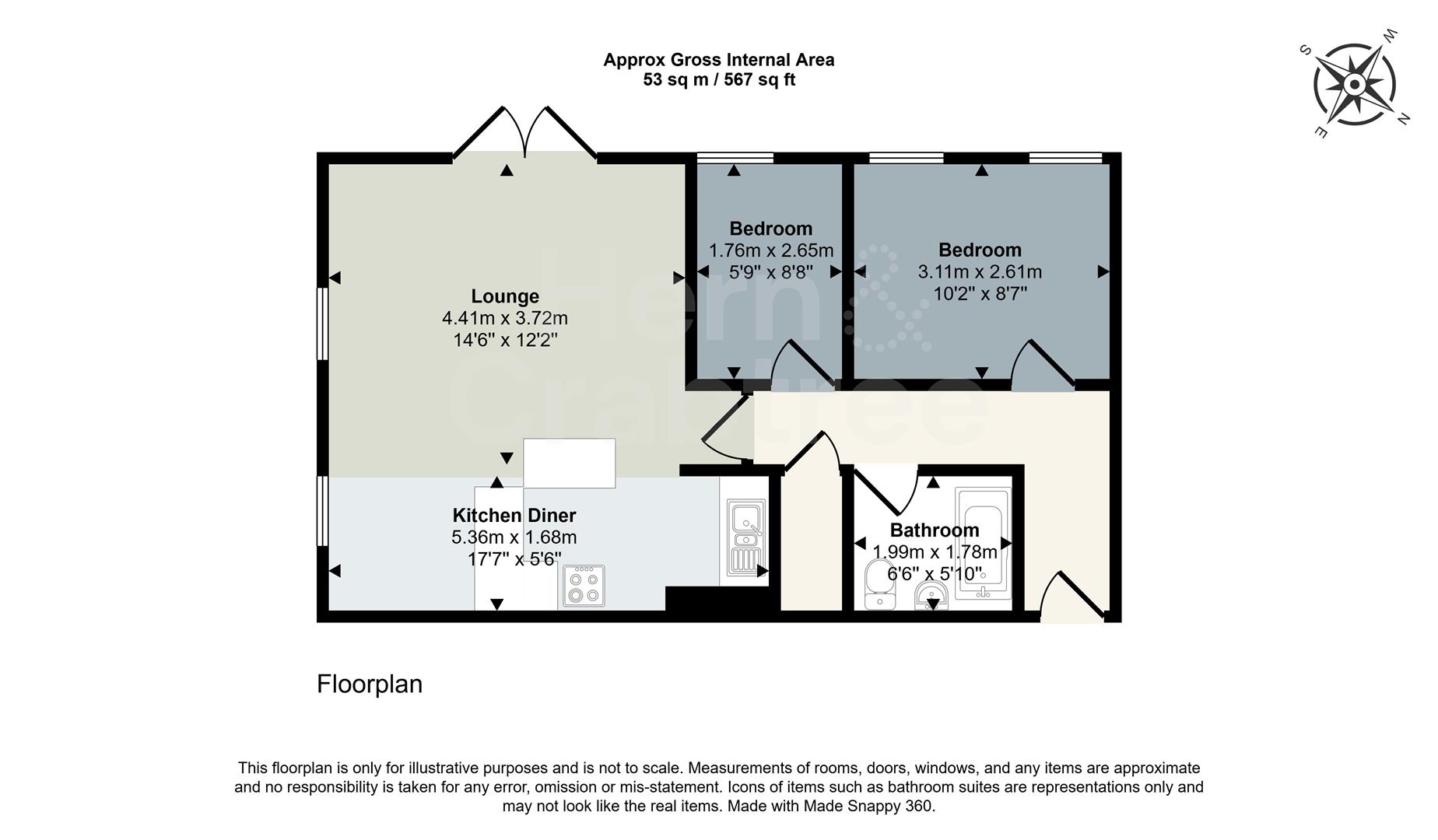 Schooner Way, Cardiff floorplan
