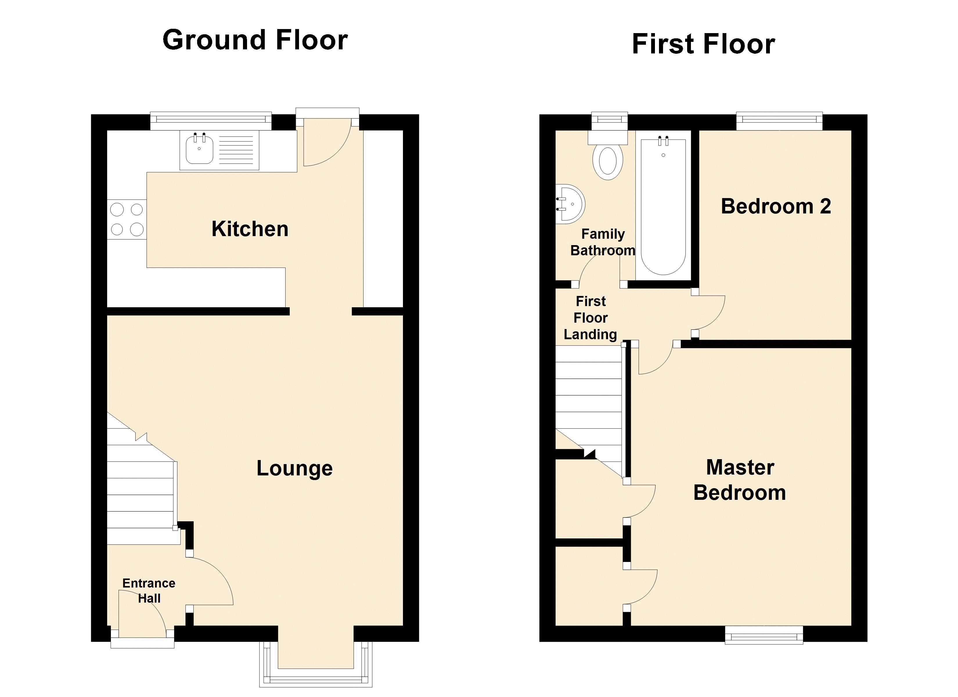 2 Bedrooms Terraced house for sale in Brendon Grove, Bingham, Nottingham NG13