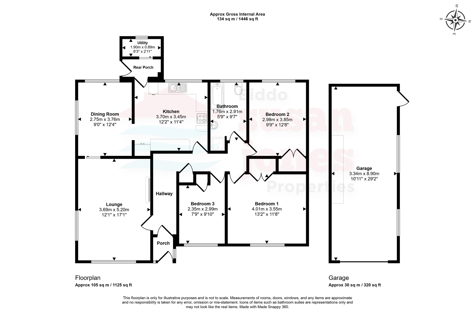 Garreg Lwyd, Lon Tyn Y Mur, Pwllheli floorplan