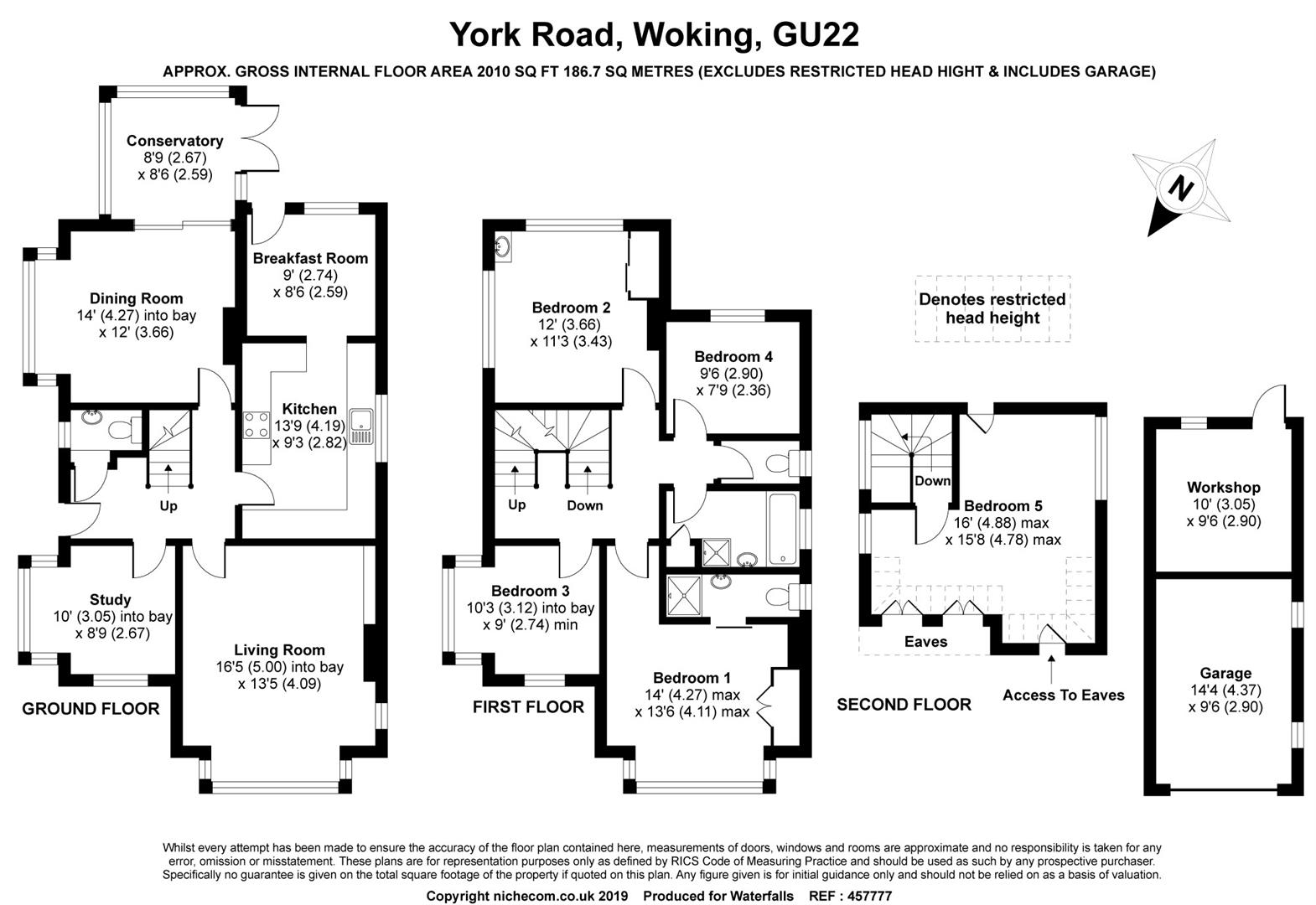 5 Bedrooms Detached house for sale in York Road, Woking GU22