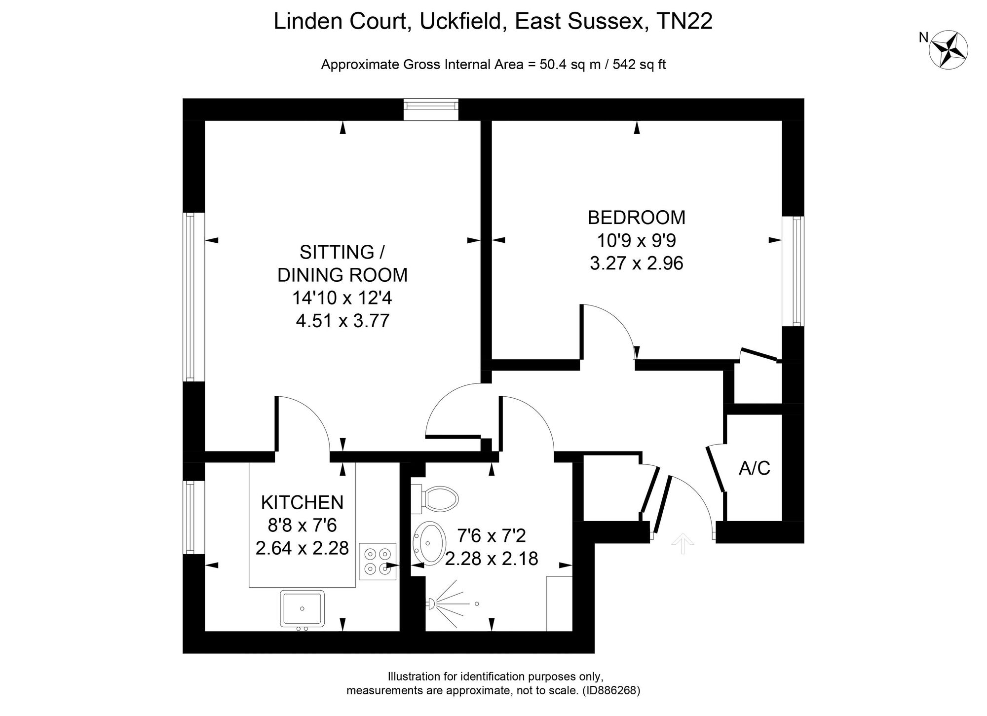 Linden Chase, Uckfield TN22, 1 bedroom flat for sale 63471861
