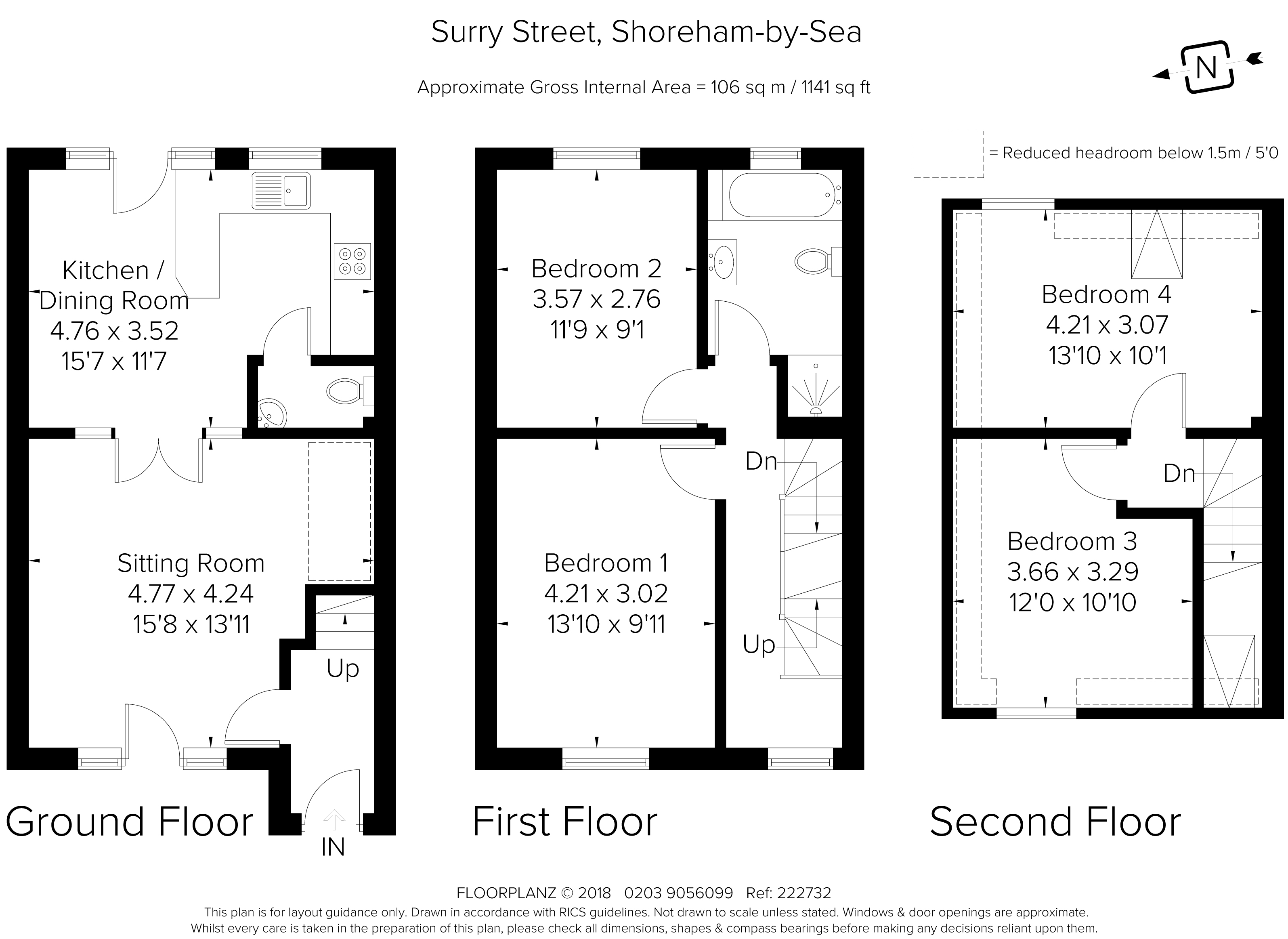 4 Bedrooms Town house to rent in Surry Street, Shoreham-By-Sea BN43