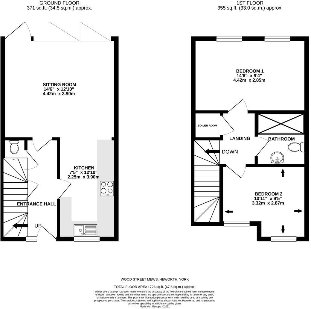 3 wood street mews, Heworth, York floorplan