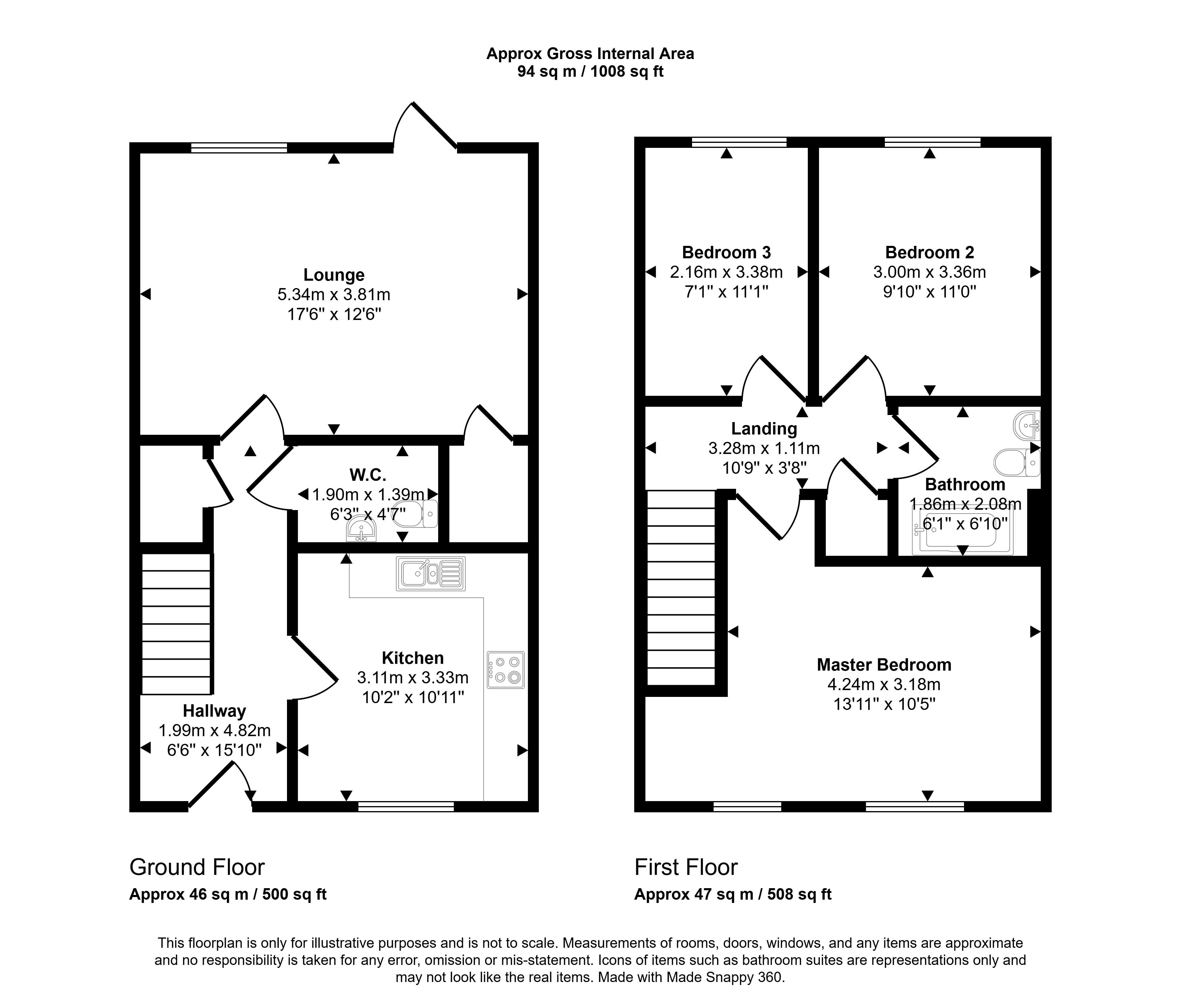6, School Close, Cramlington floorplan