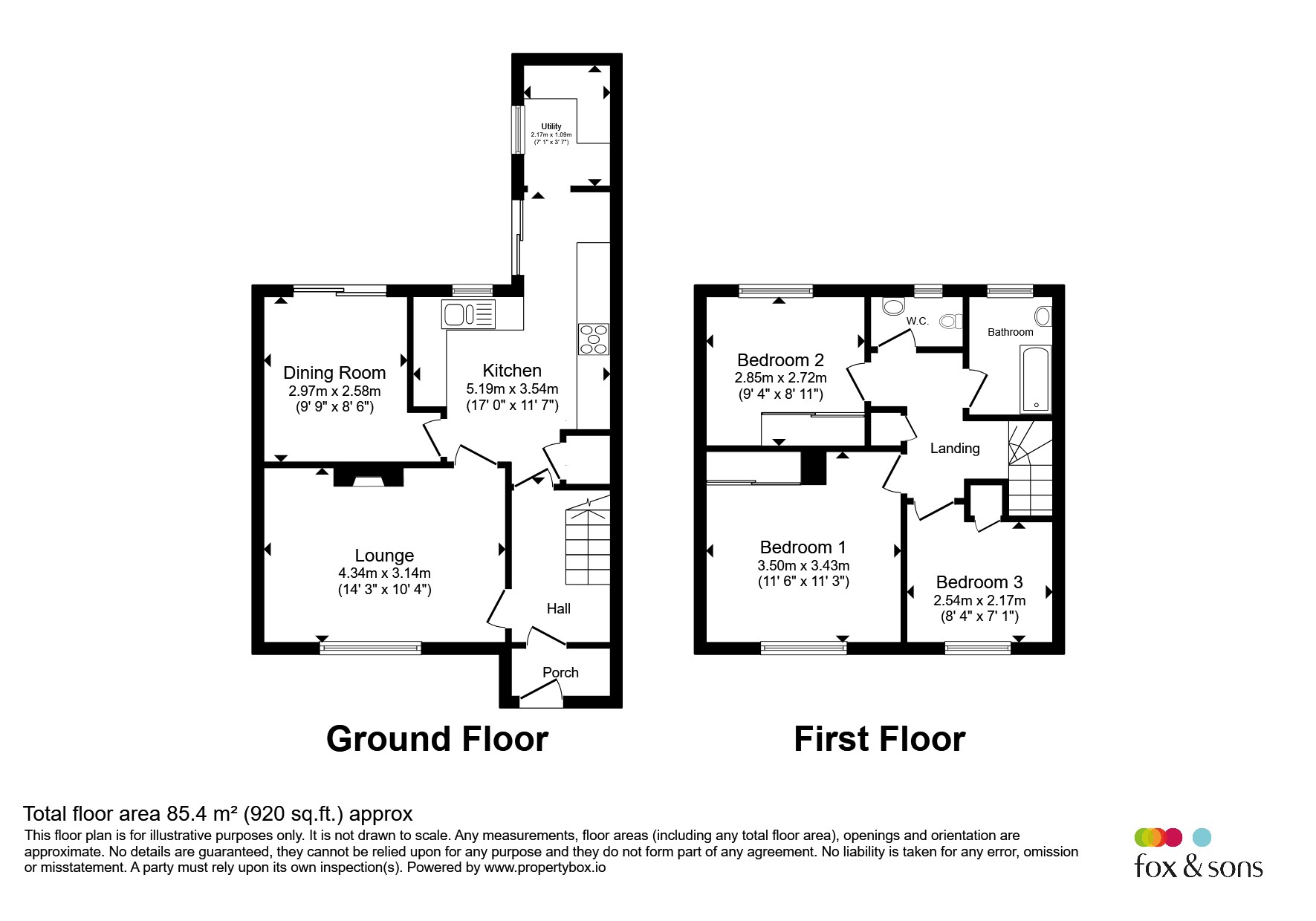 336, Cheddon Road, Taunton floorplan