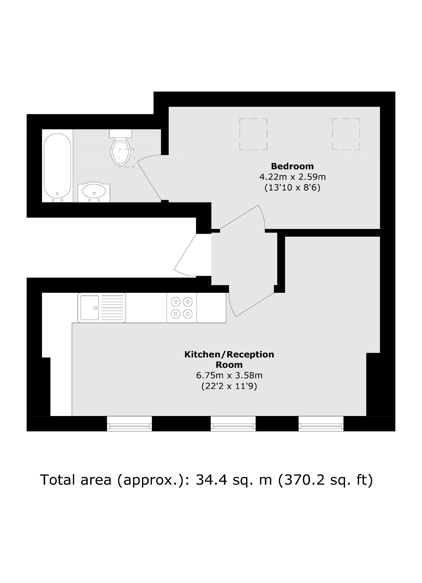 96C, Fordhook Avenue, London floorplan