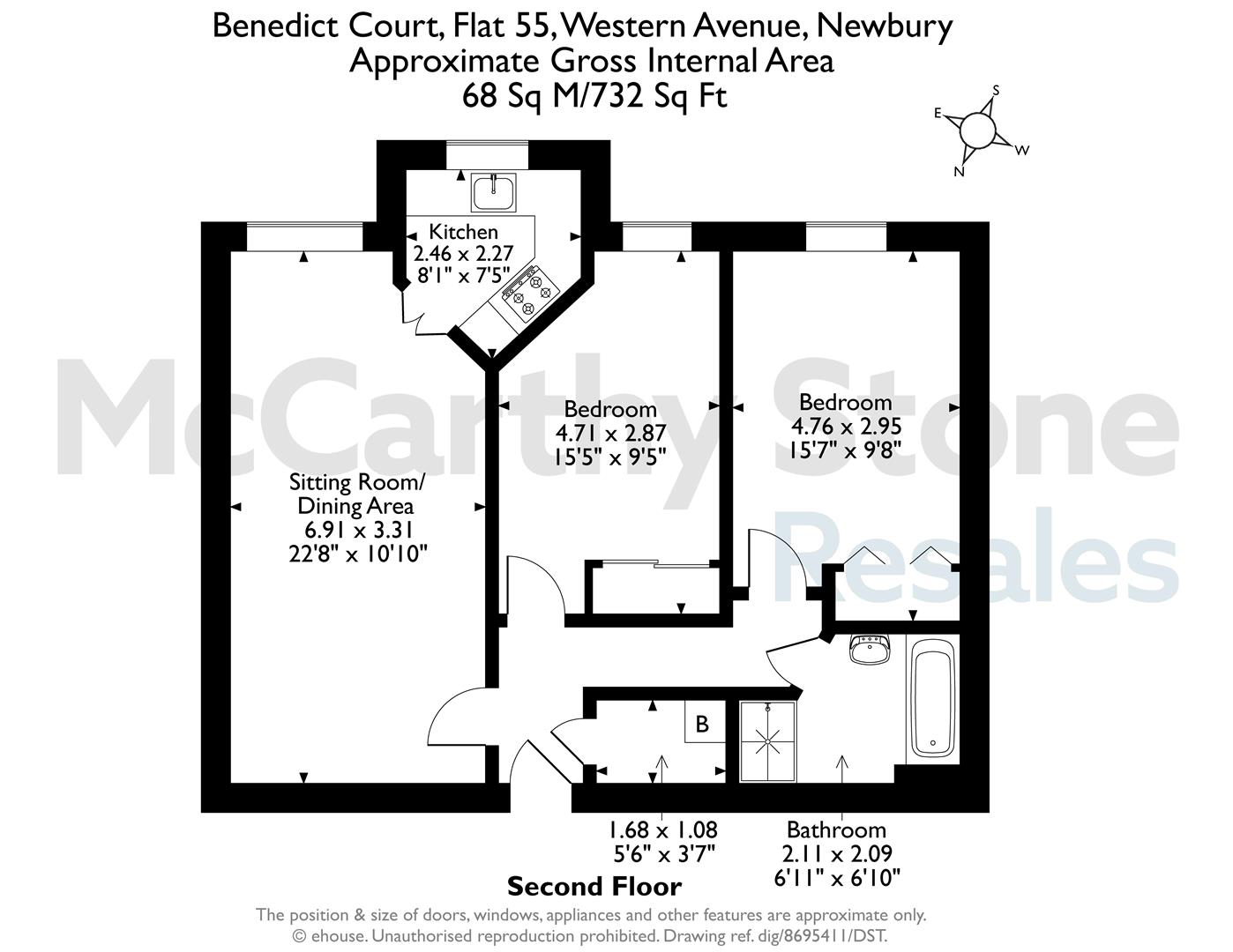 55 Benedict Court, Western Avenue, Newbury floorplan