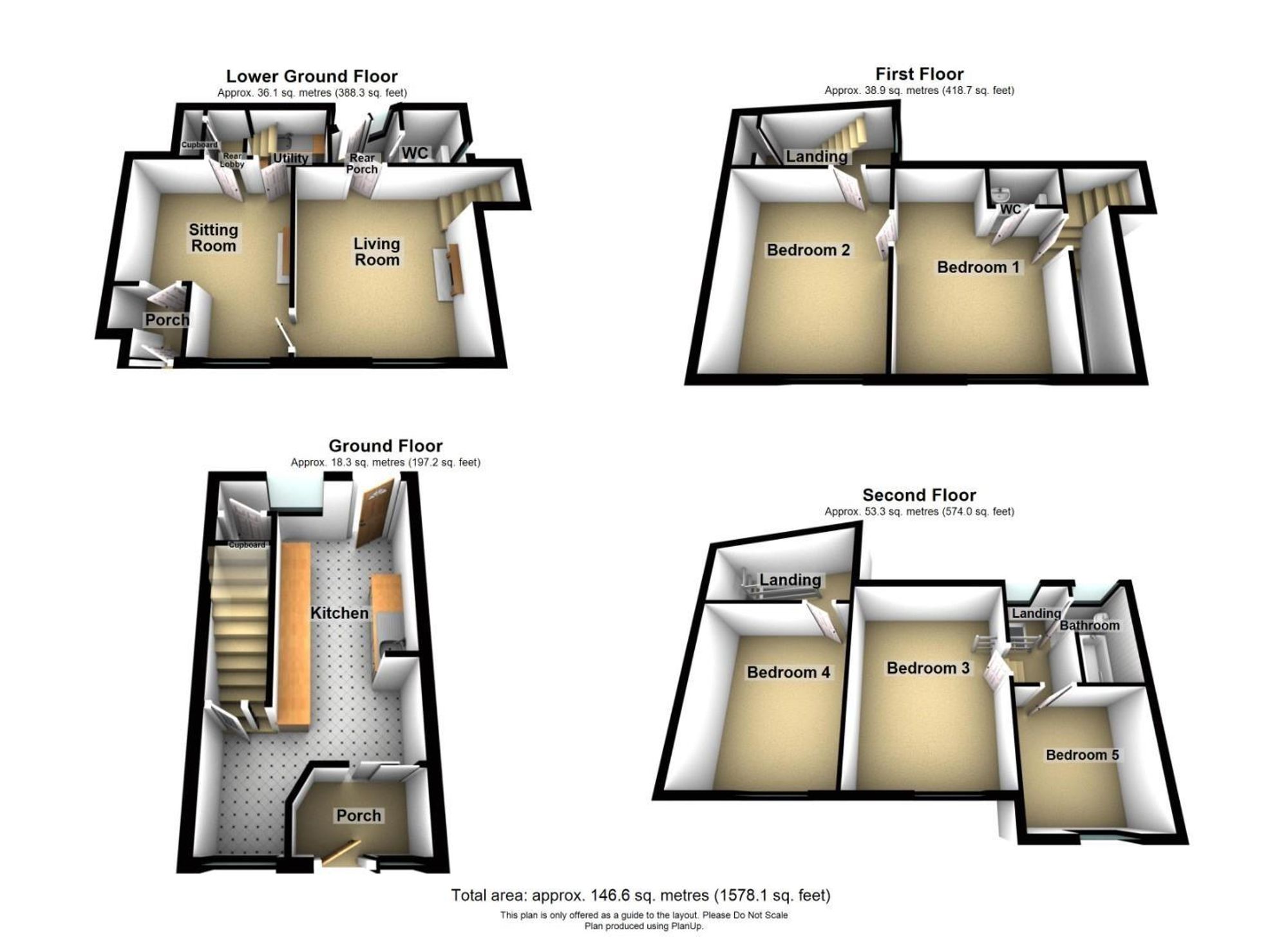 21 West End, Matlock floorplan