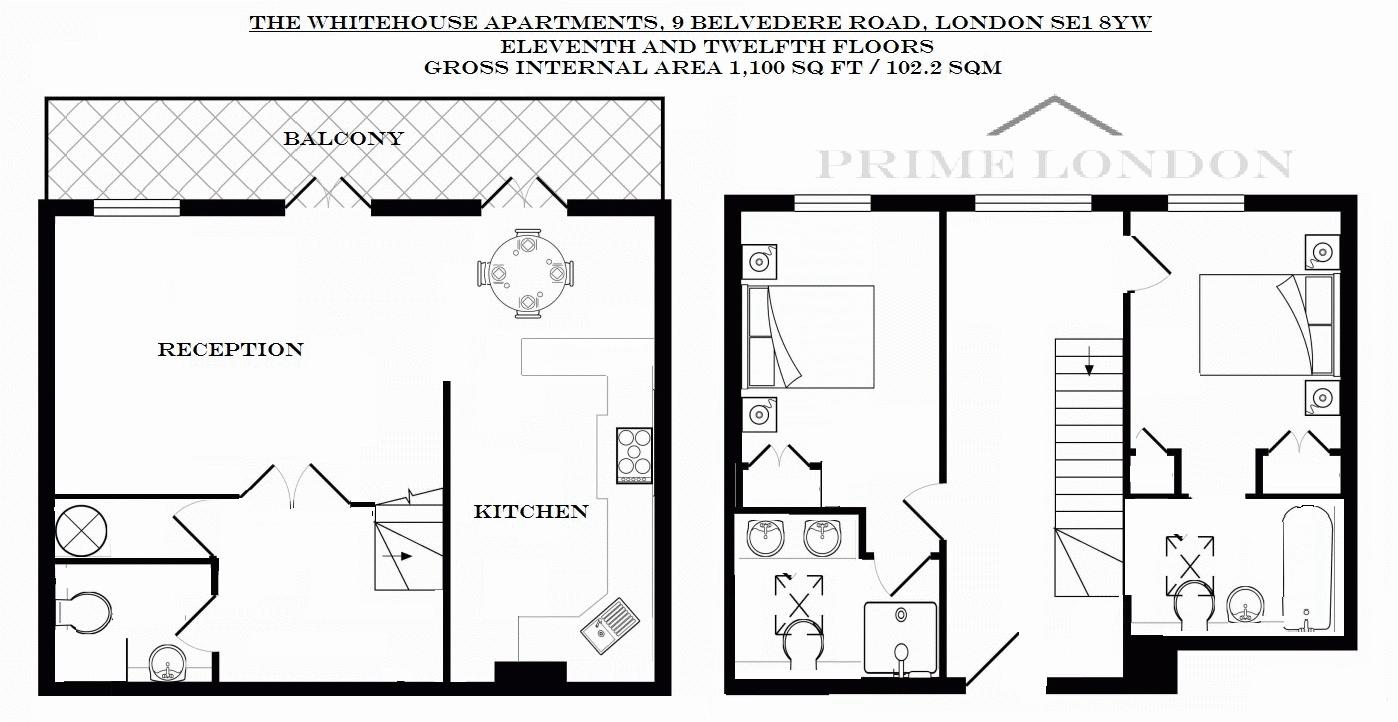 2 Bedrooms Flat for sale in The Whitehouse Apartments, 9 Belvedere Road, South Bank SE1