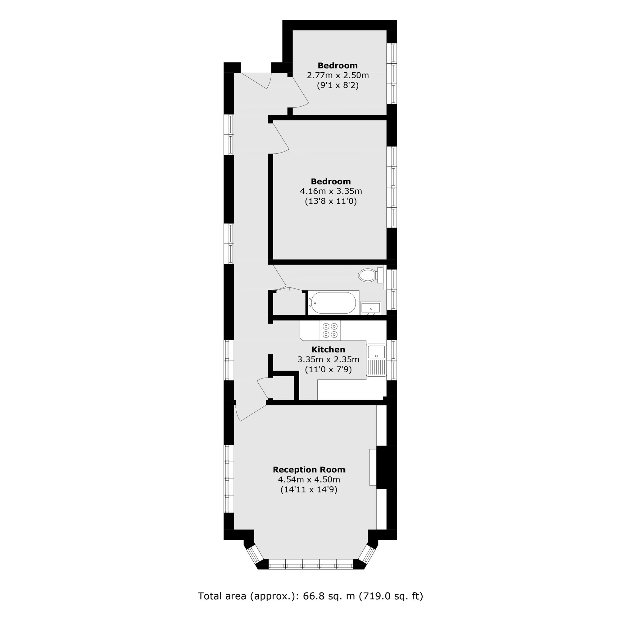 Flat 12, Glyn Court, 199, Leigham Court Road, London floorplan