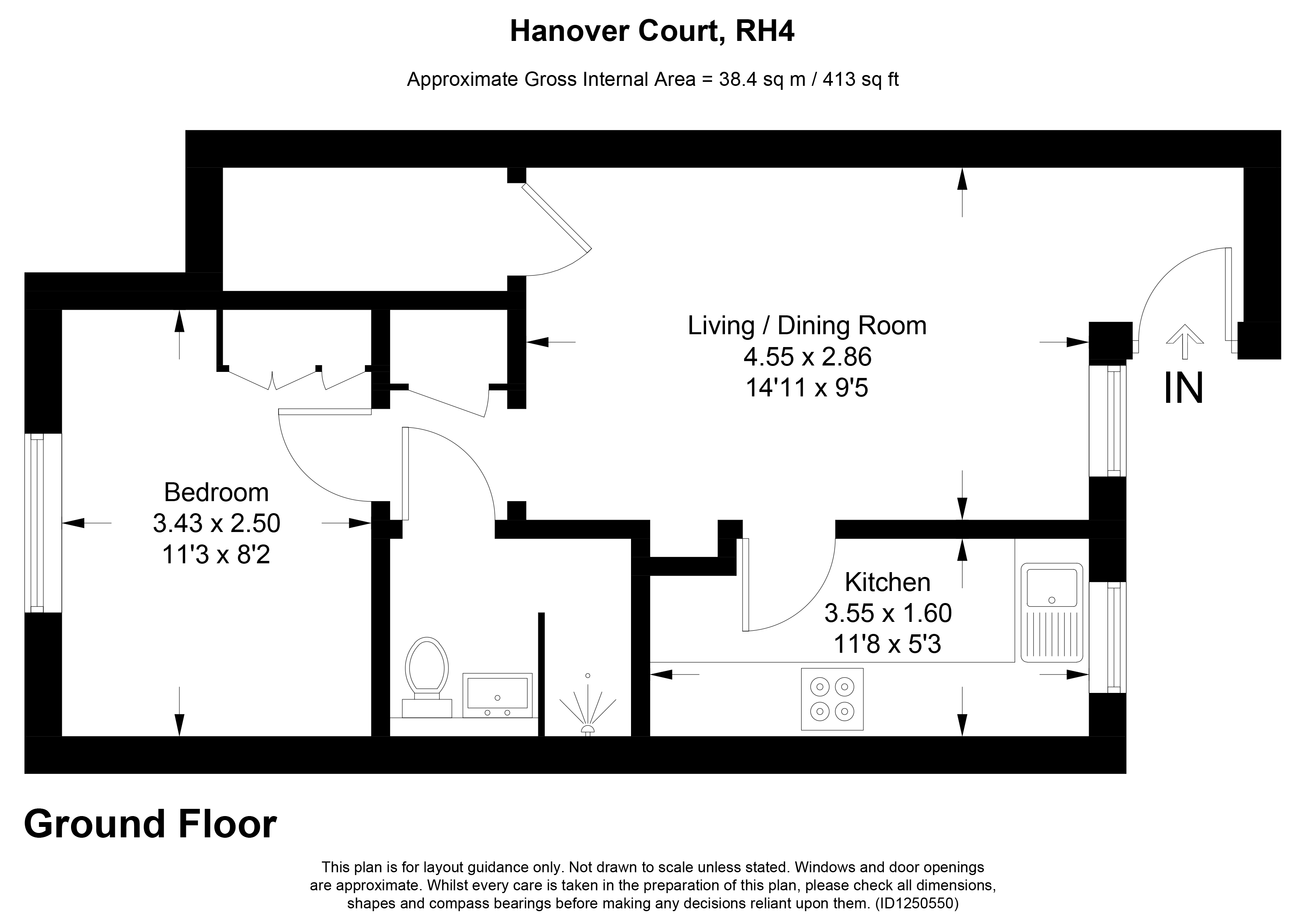 40 Hanover Court, Milton Court Lane, Dorking floorplan