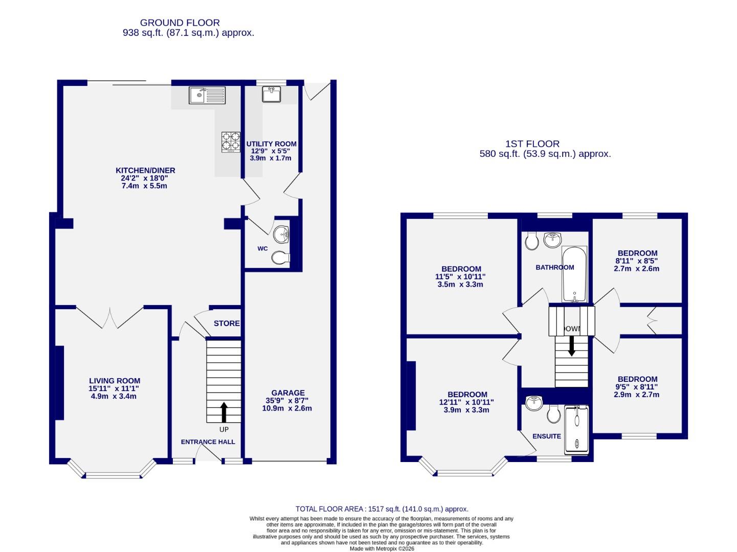 34, Howard Drive, York floorplan