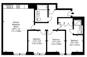 3 Bedrooms Flat to rent in Merchant Square East, London W2