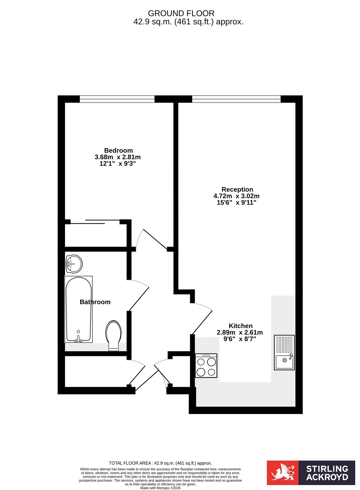 2 Charles Court,, Larden Road, London floorplan