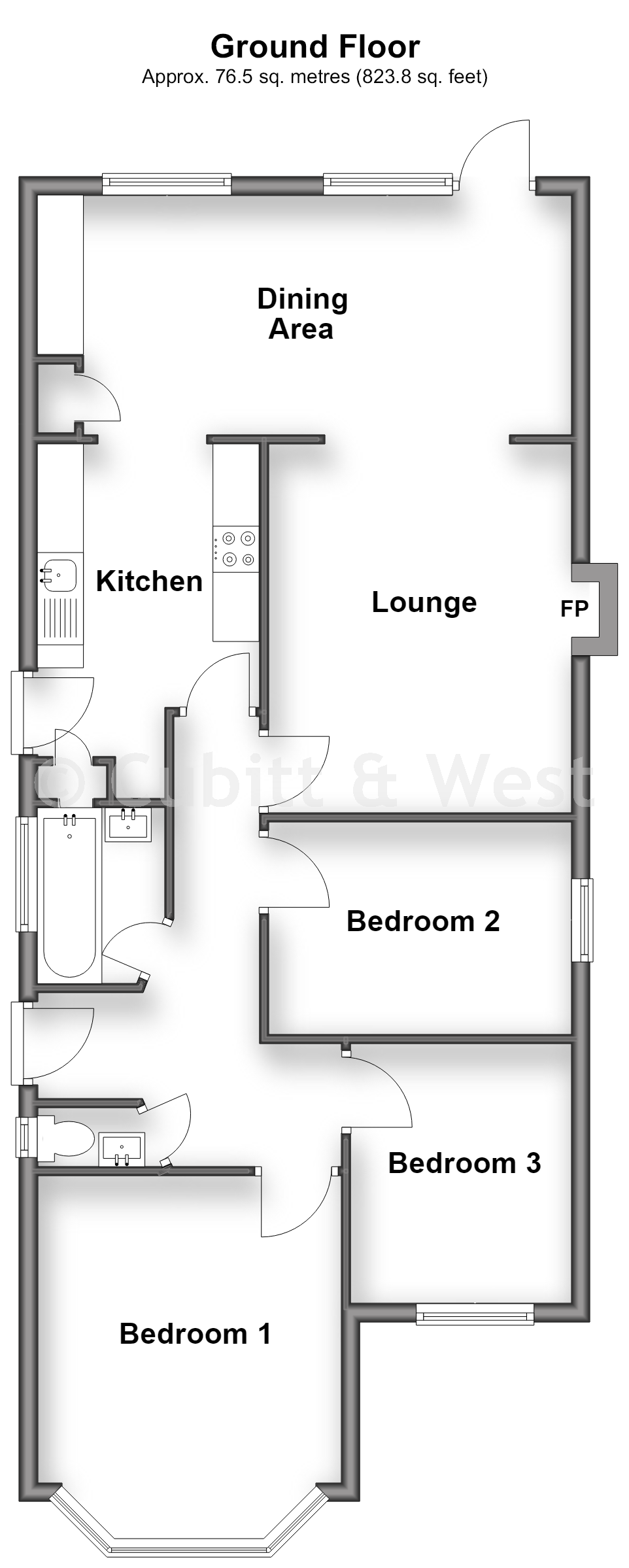 50, Graham Crescent, Portslade floorplan