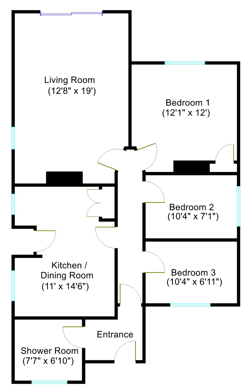 The Rectory Bungalow, Southwick Road, Wickham floorplan
