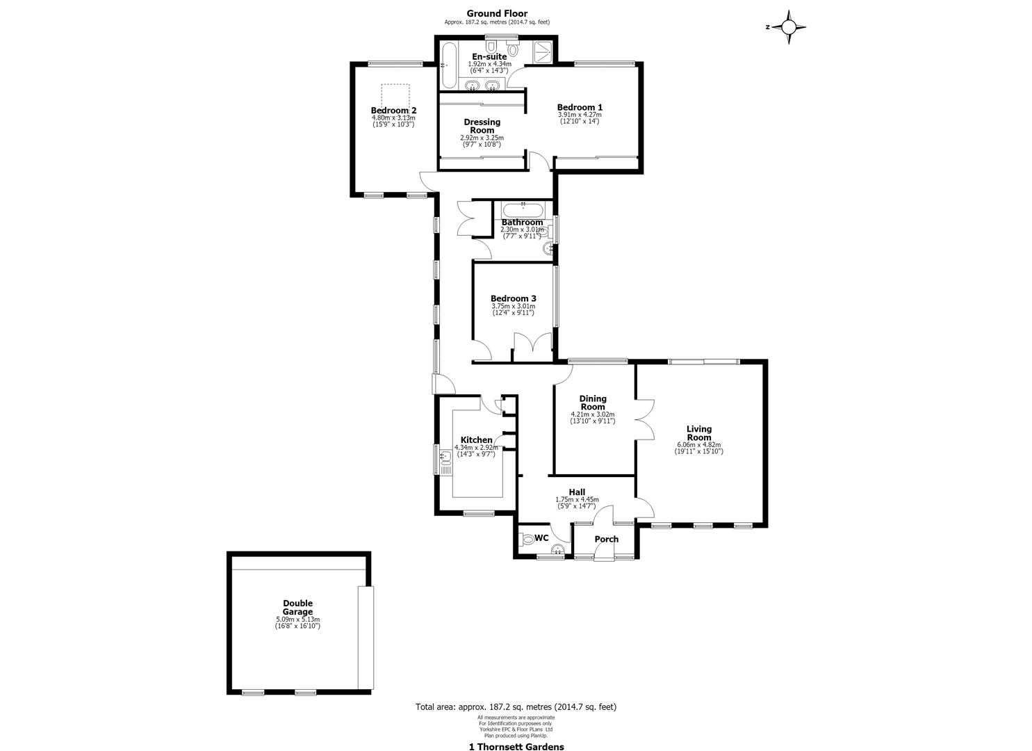 1, Thornsett Gardens, Sheffield floorplan