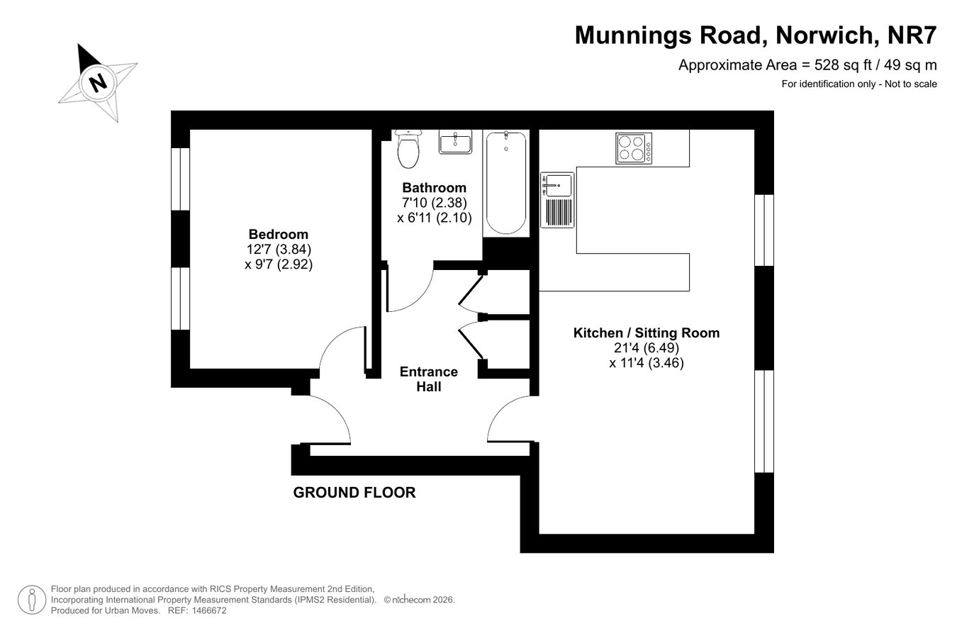 Flat Ninety Five B, Munnings Road, Norwich floorplan