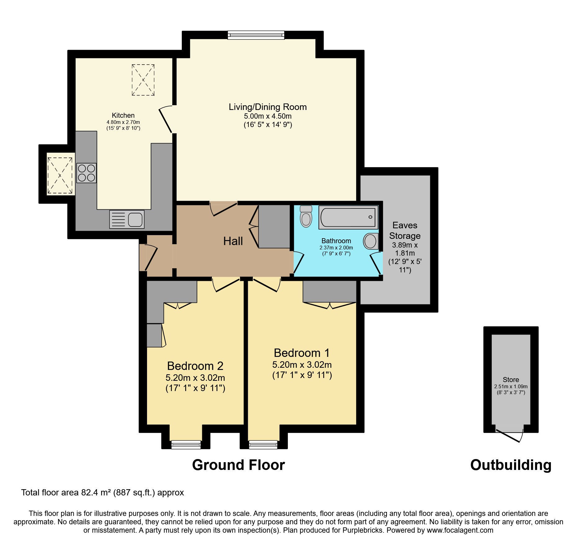 Flat 5/Royal Court, 108 Broadway, Woking floorplan