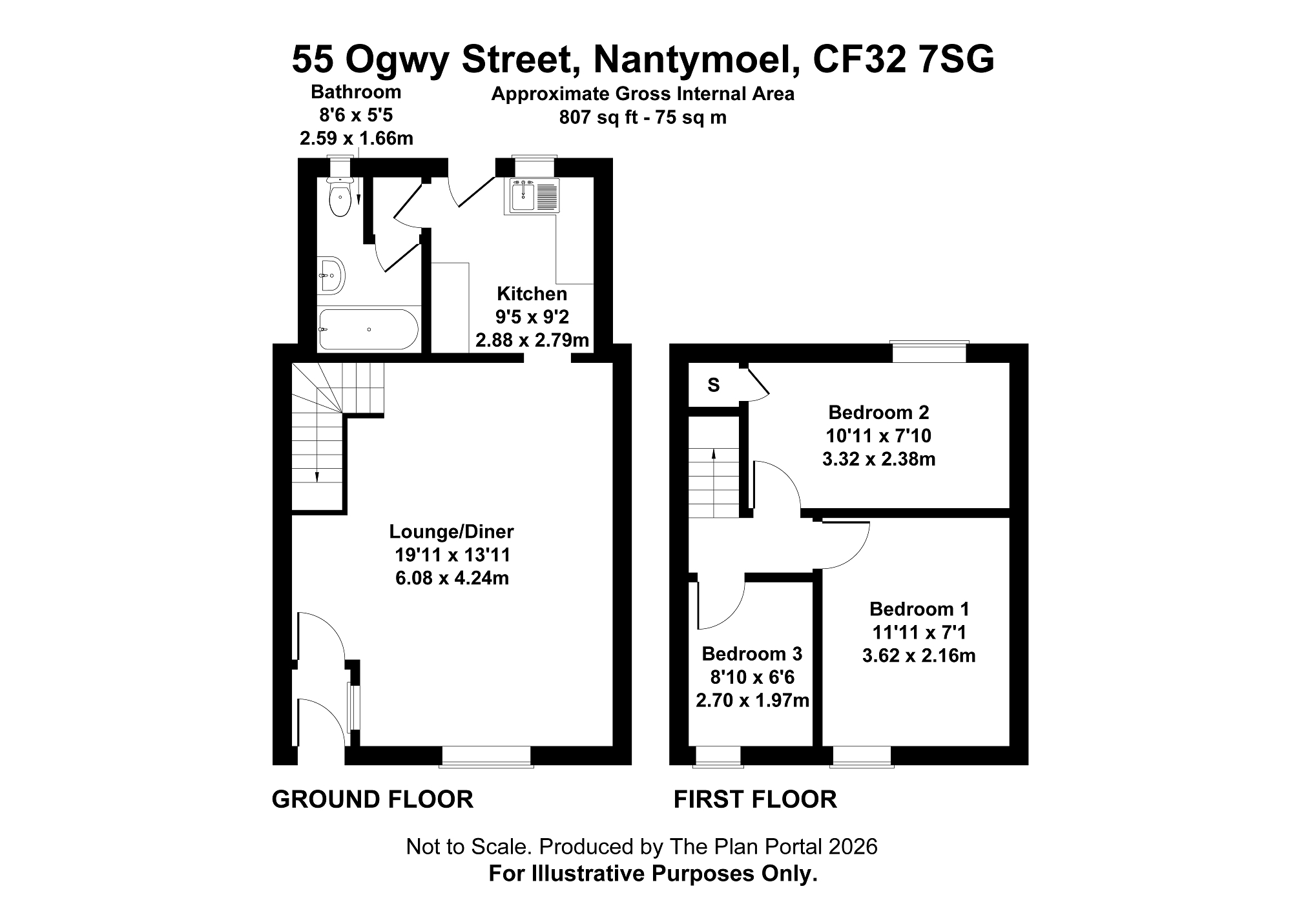 Ogwy Street, Nantymoel floorplan