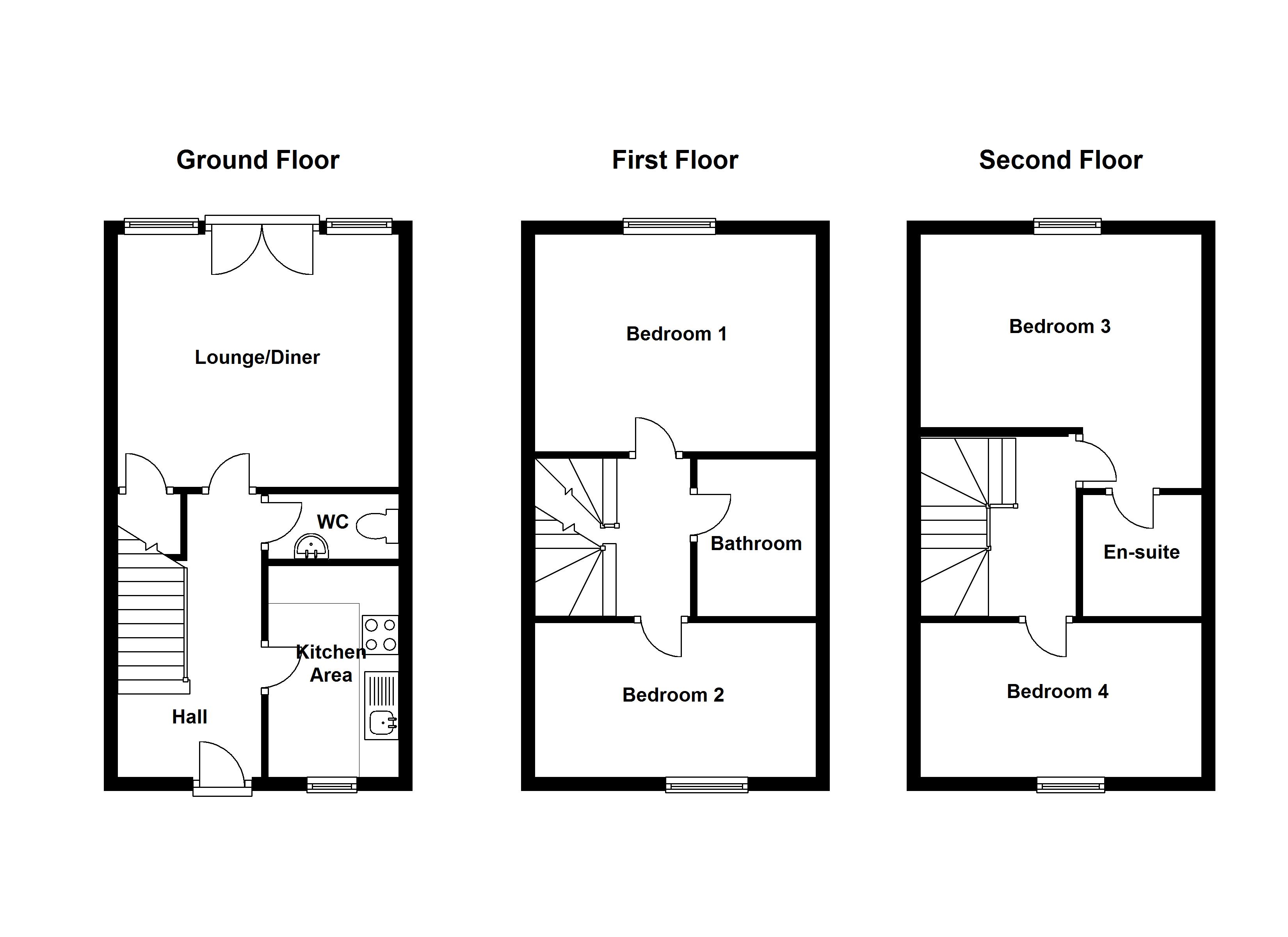 4 Bedrooms Terraced house to rent in The Spires, Canterbury CT2