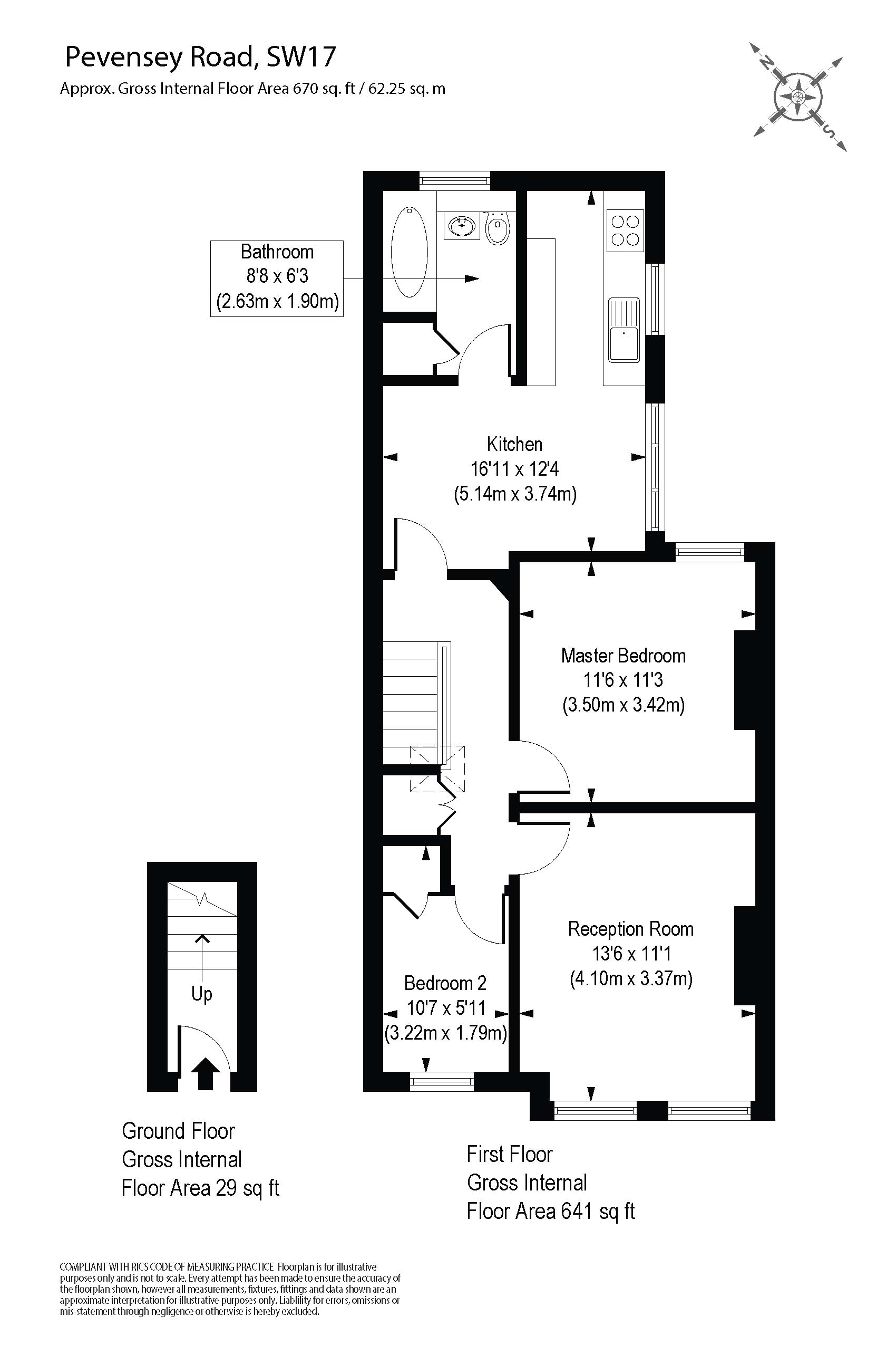 14a, Pevensey Road, London floorplan