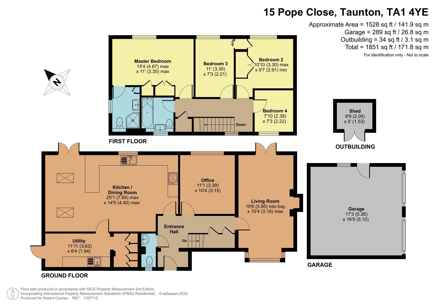 15 Pope Close, Taunton floorplan