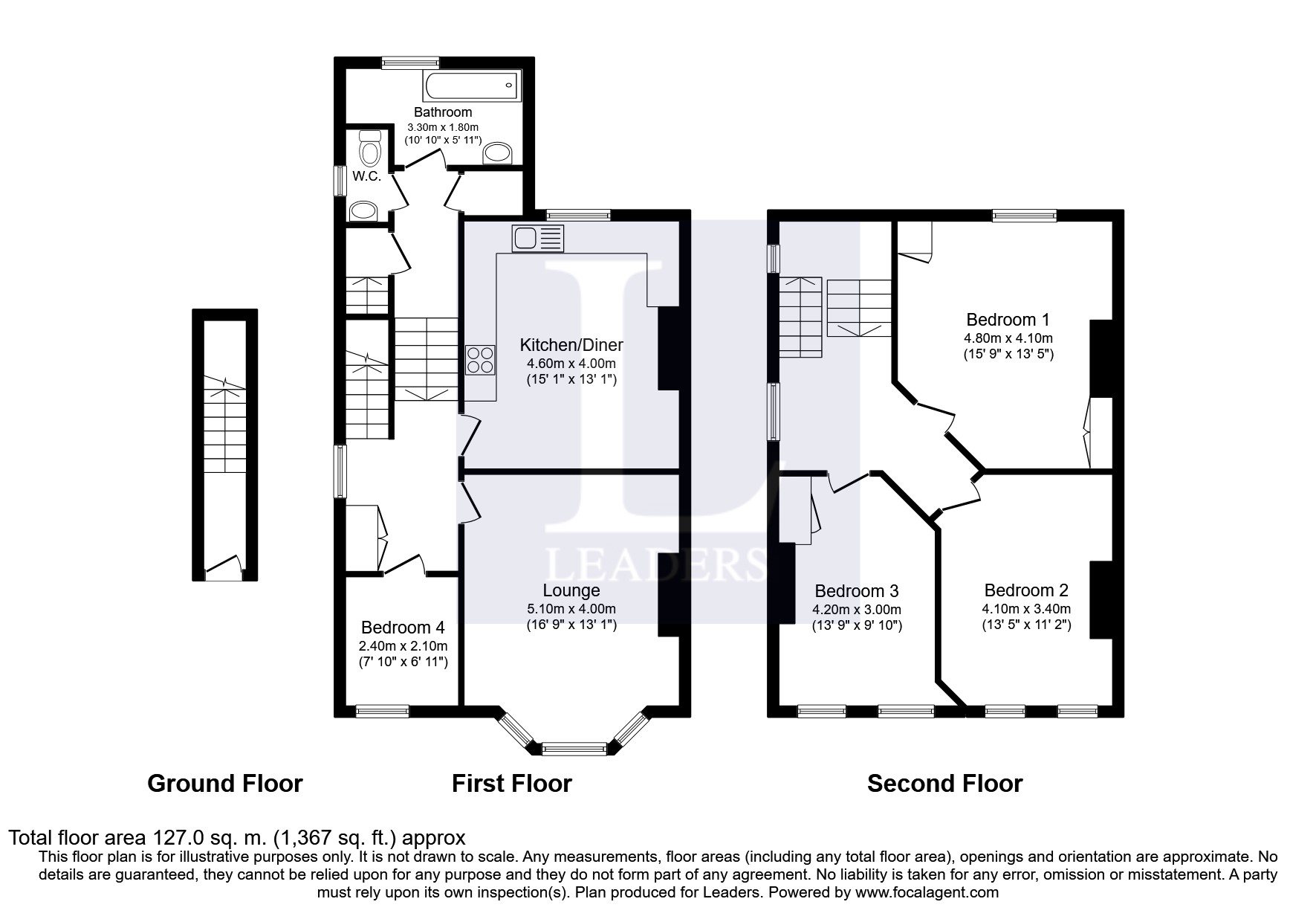 Flat 3, 13, Alexandra Villas, East Sussex floorplan