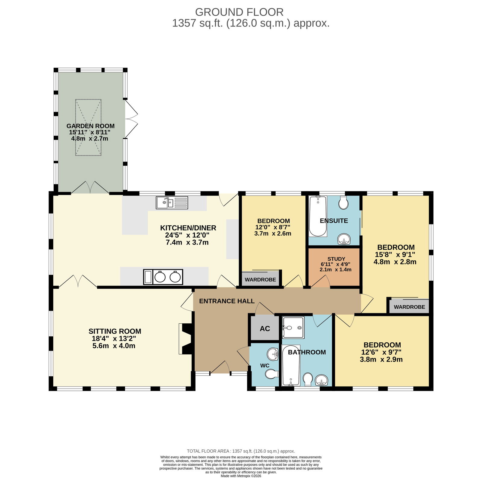 9, Oak Drive, Malvern floorplan