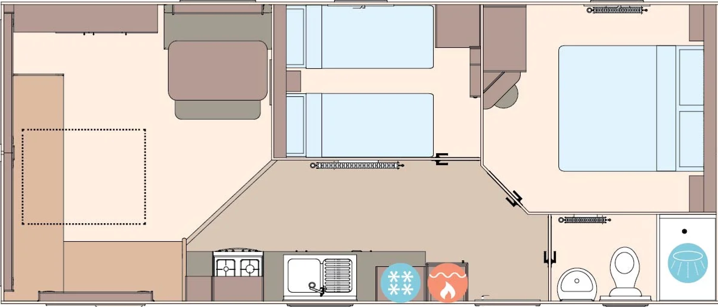 39, Burnt House Caravan Park, Whitby floorplan