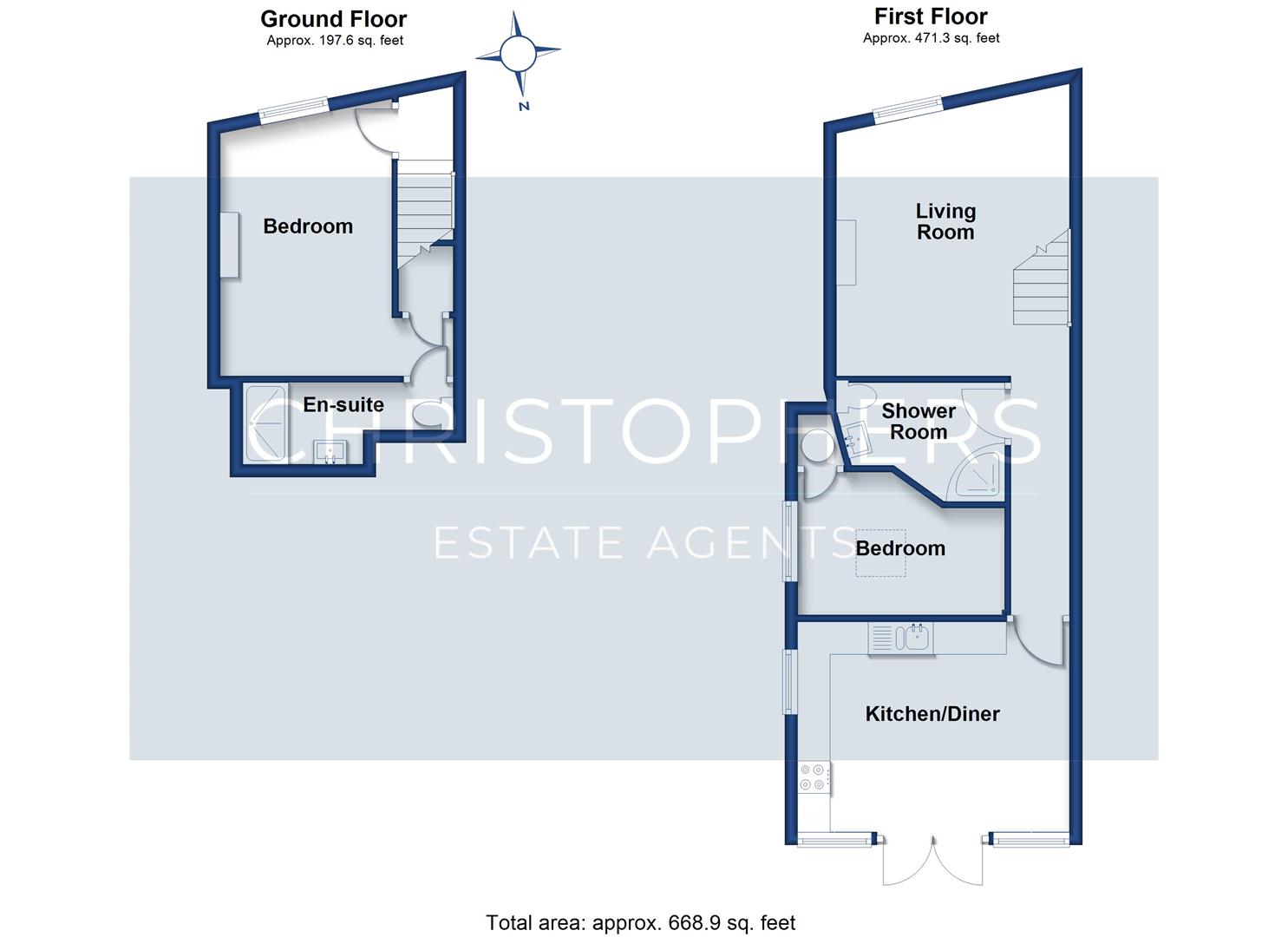 Captains Rest, 1a Tetbury Cottage, Porthleven floorplan