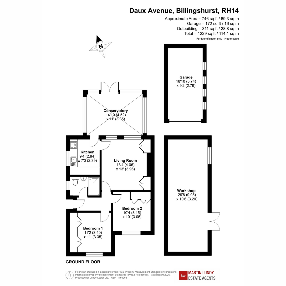 61, Daux Avenue, Billingshurst floorplan