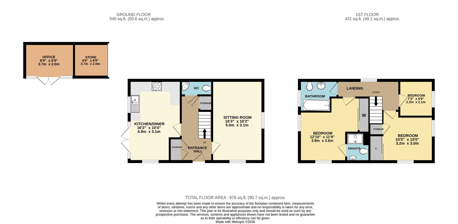4, Coleridge View, Ledbury floorplan