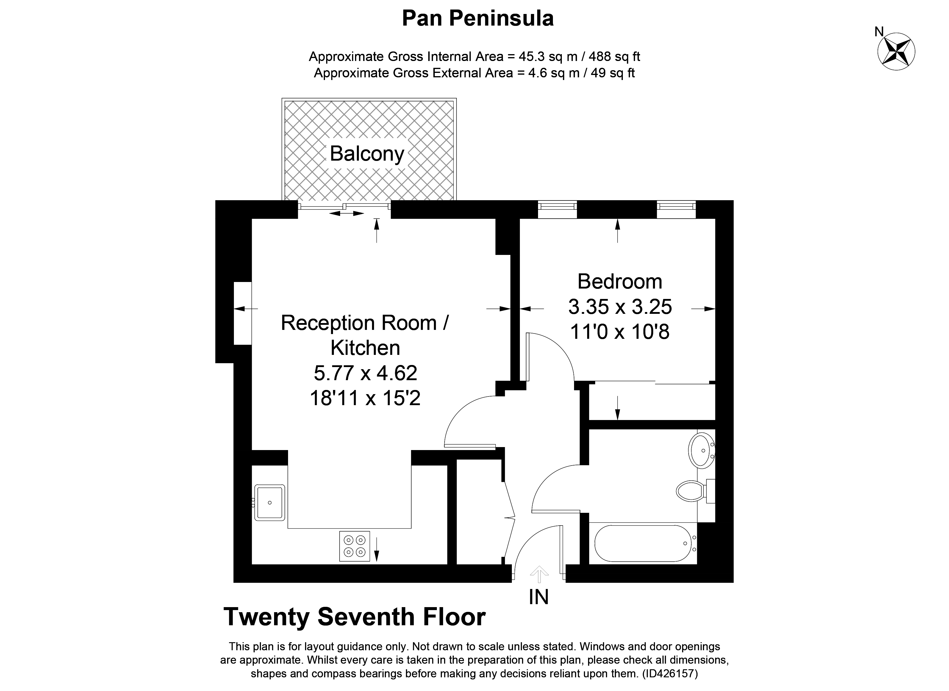 1 Bedrooms Flat for sale in Pan Peninsula Square, London E14