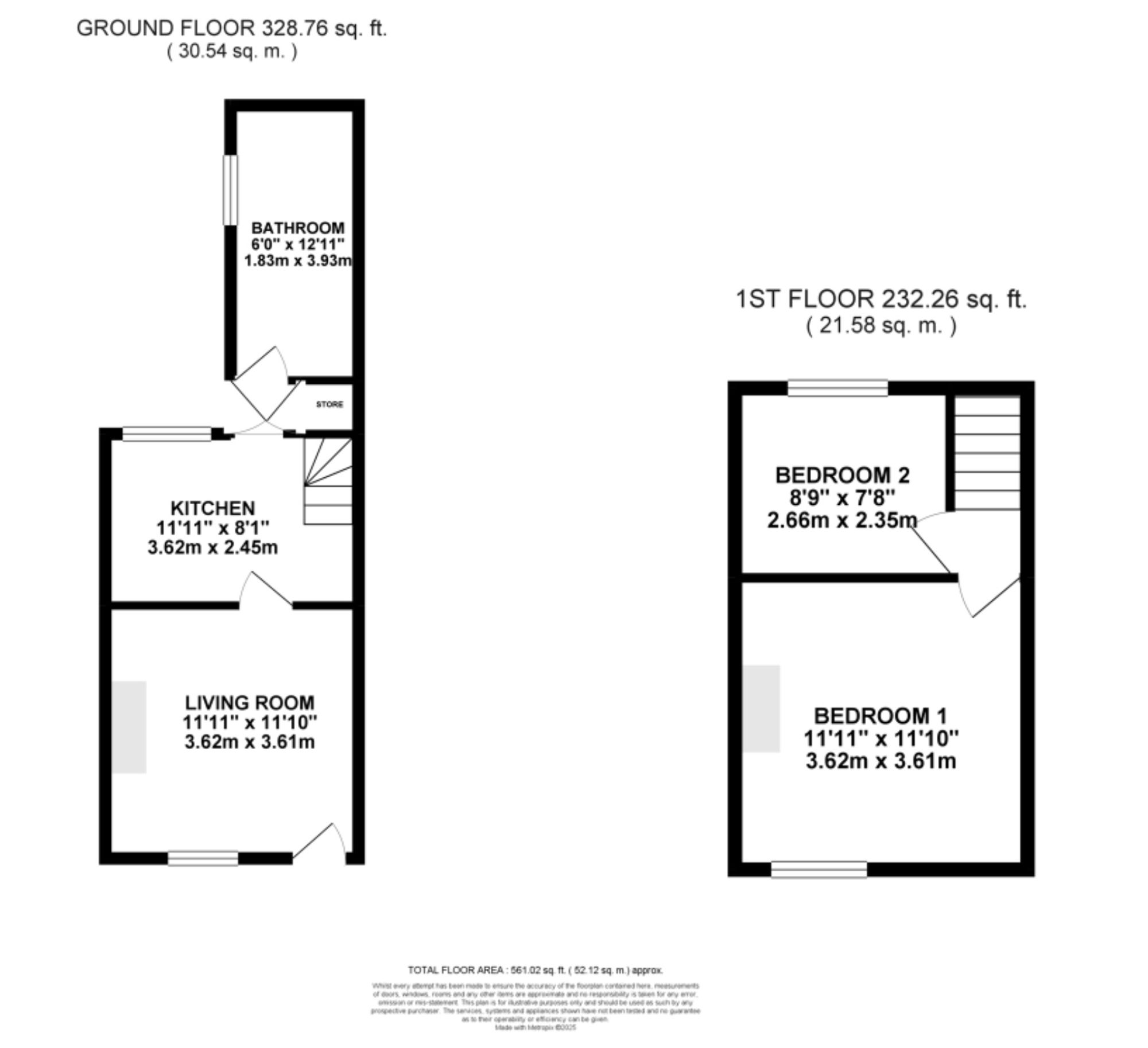 11 Oulton Road, Stone floorplan