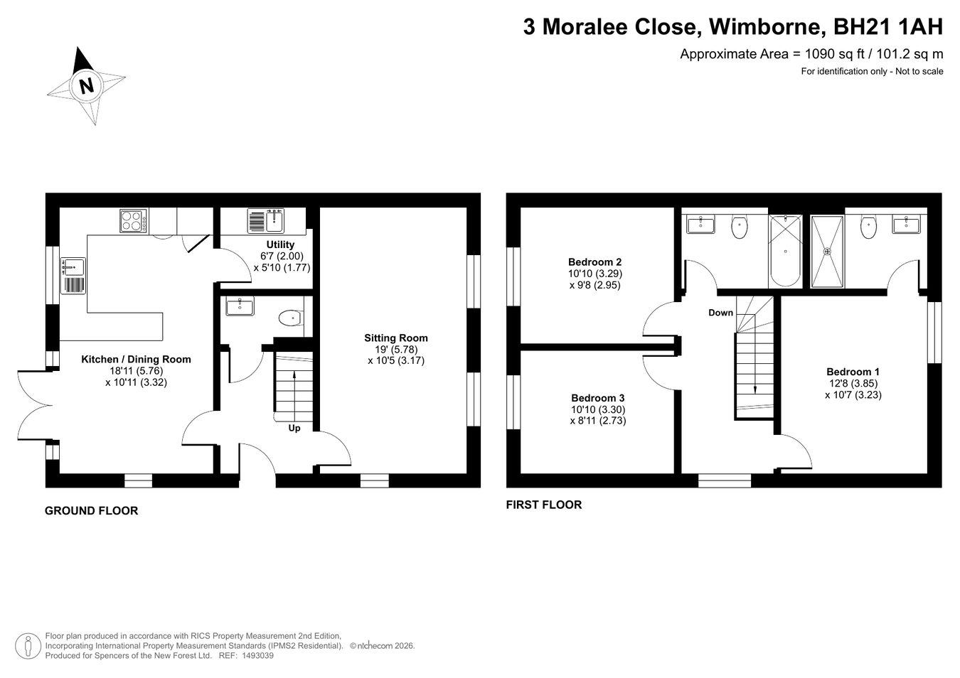 3, Moralee Close, Wimborne floorplan