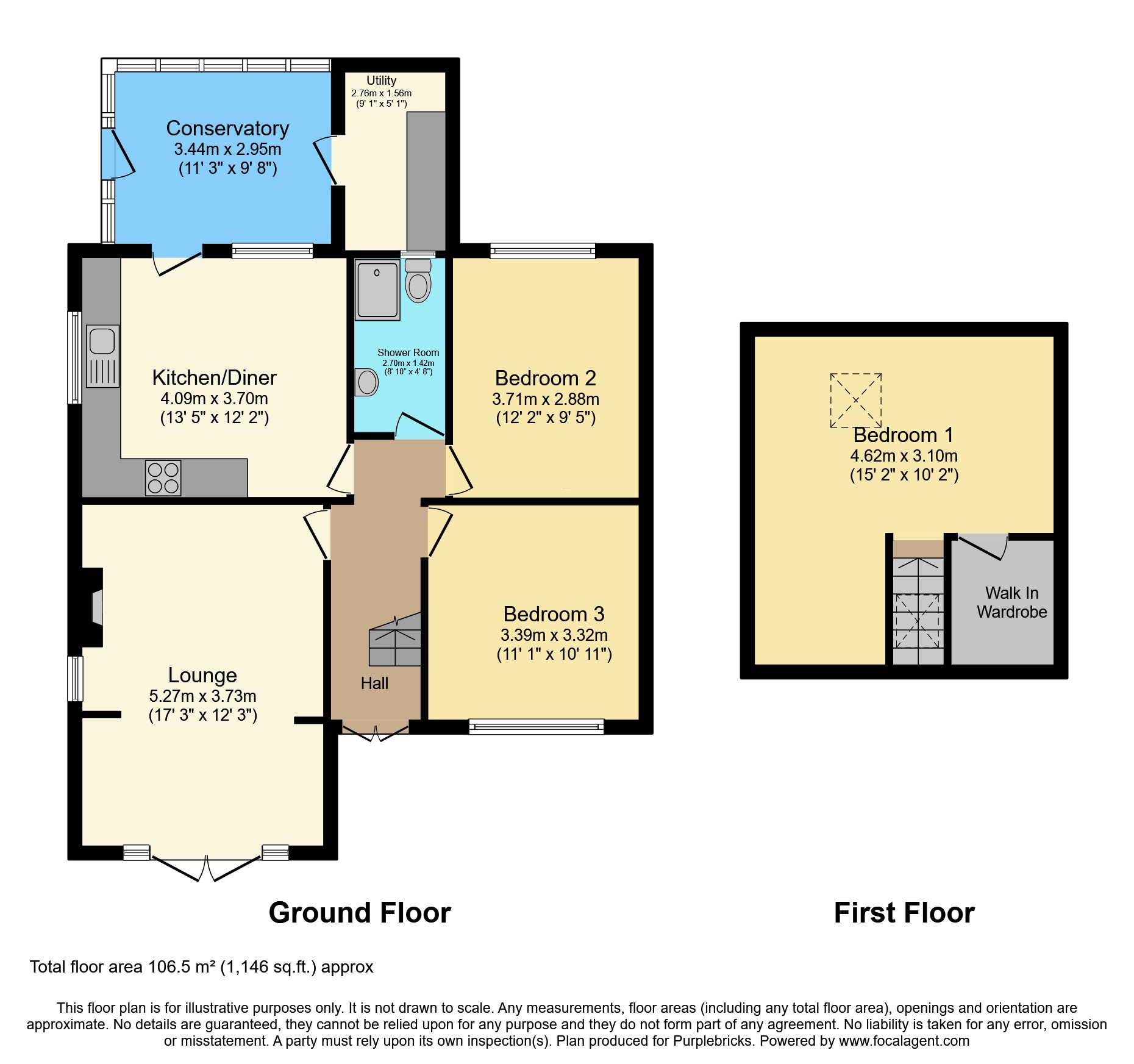 1, Postmans Lane, Chesterfield floorplan