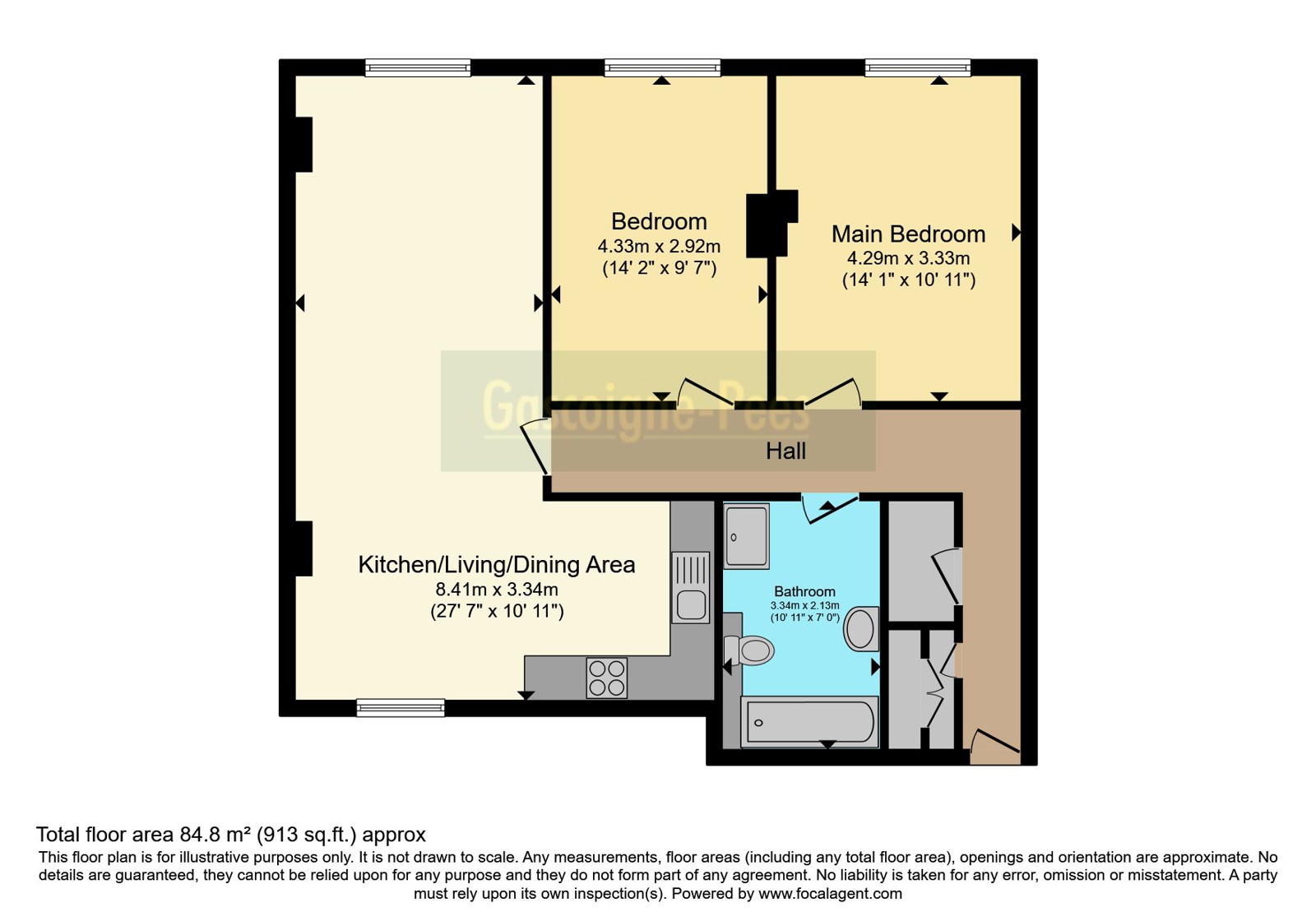 Flat 2, Fordmill House,, Portsmouth Road, Godalming floorplan