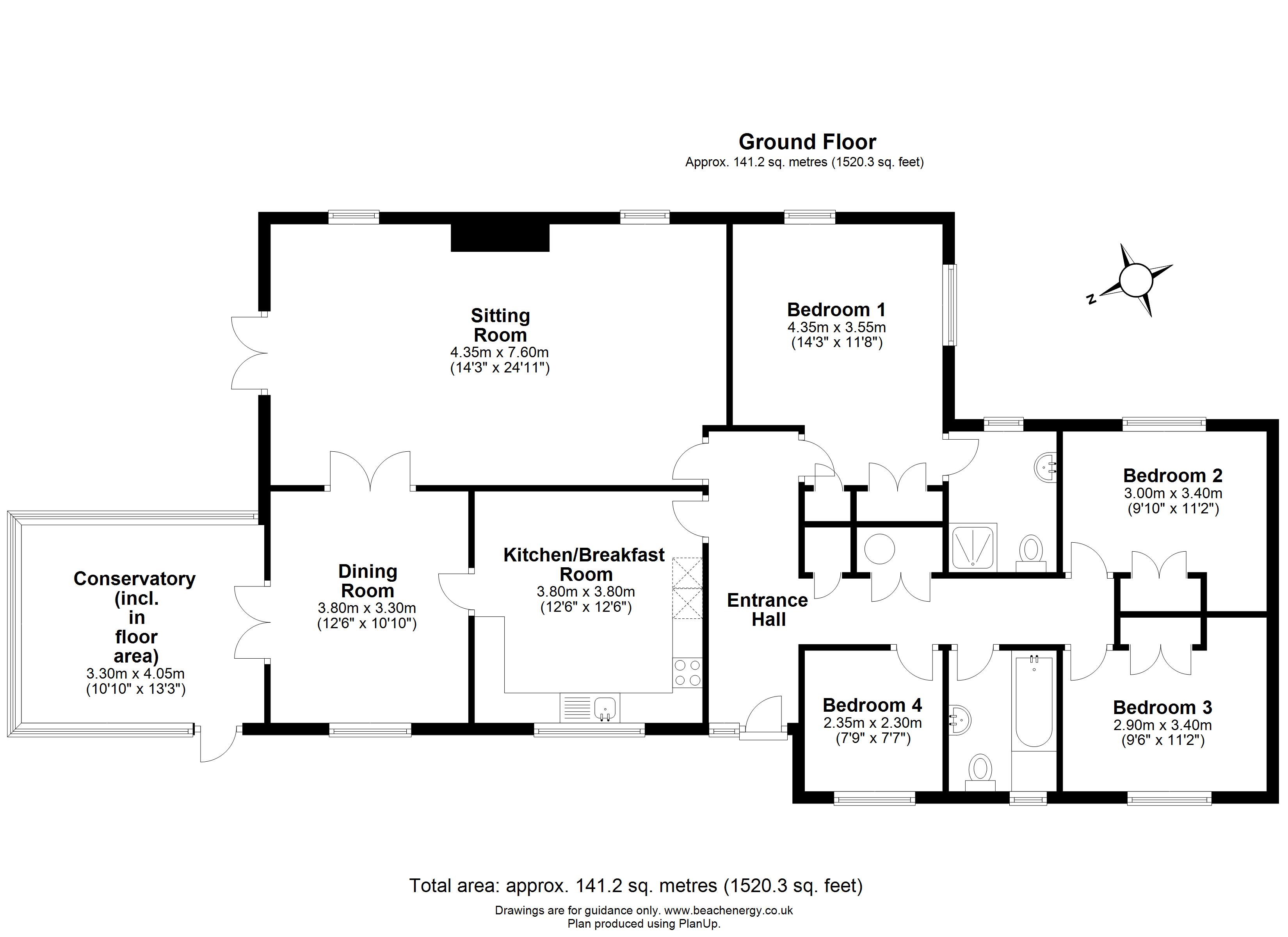 4 Bedrooms Detached bungalow for sale in Aylesford Way, Stapleford, Cambridge CB22