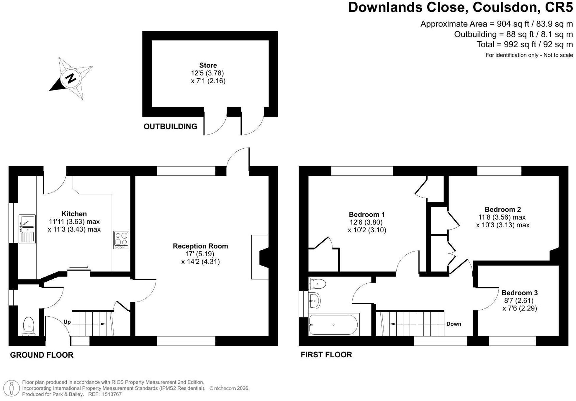 3, Downlands Close, Coulsdon floorplan