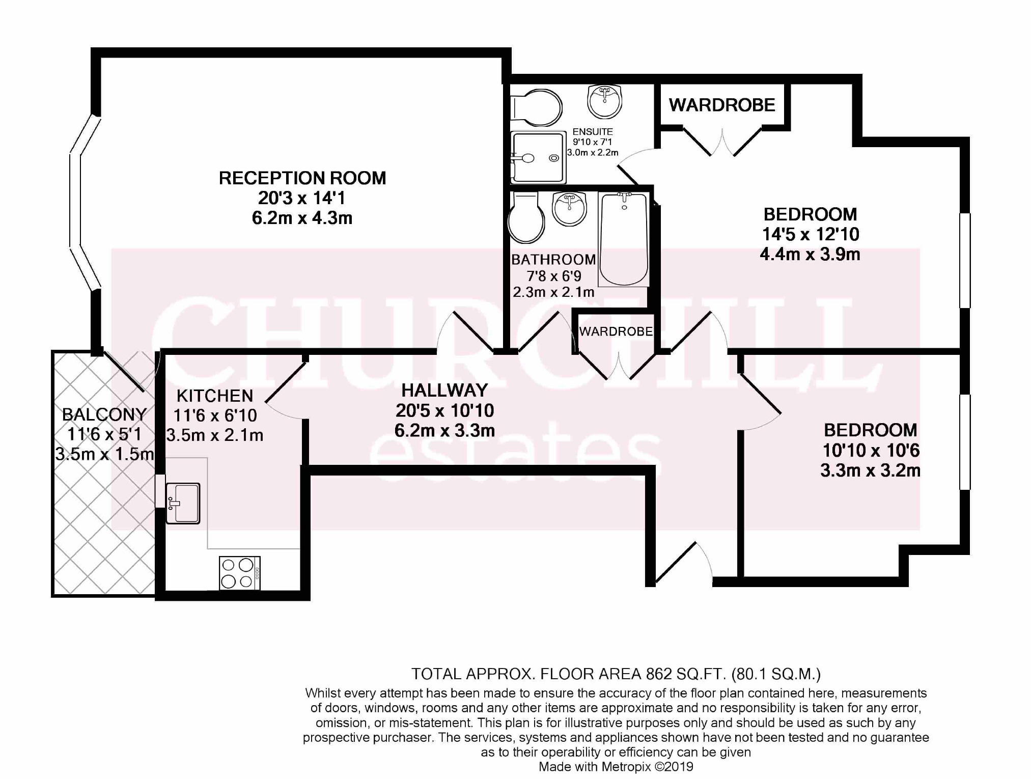 2 Bedrooms Flat to rent in St James Court, Wanstead, London E12