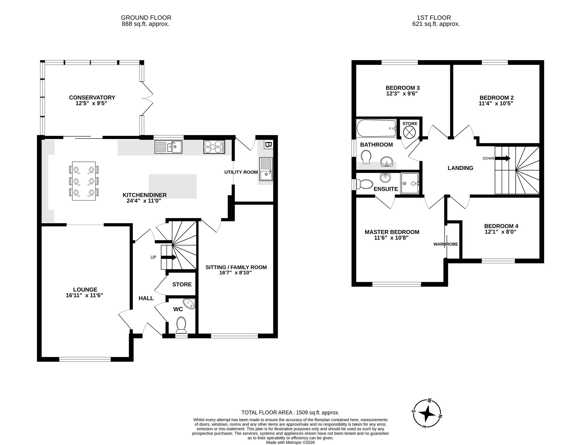 65 Cadwal Court, Pontypridd floorplan
