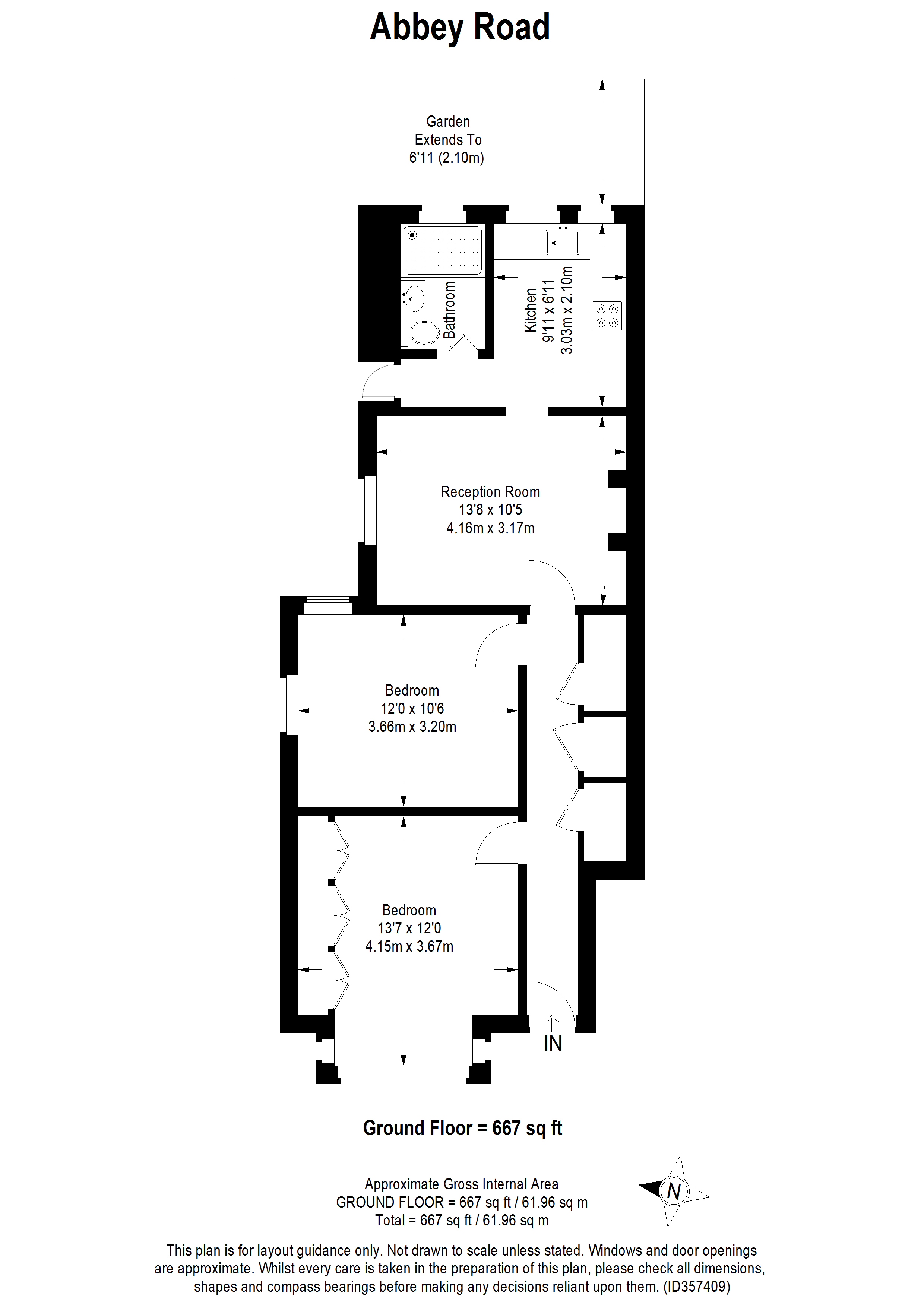 2 Bedrooms Flat for sale in Abbey Road, London SW19