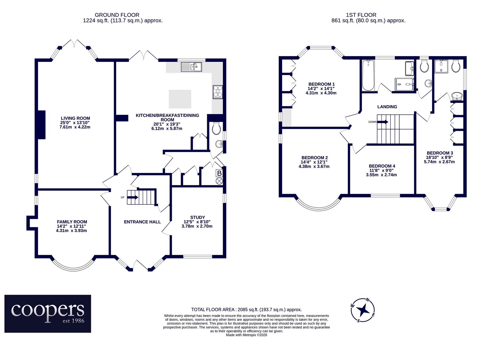 25, Belmont Close, North Uxbridge floorplan